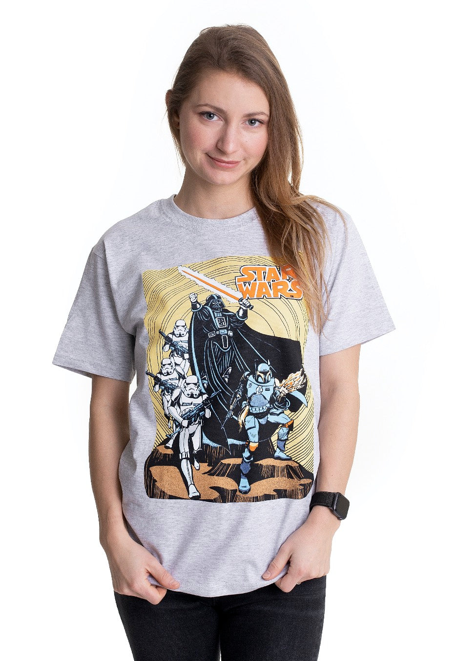 Star Wars - Vader Retro Poster Grey - T-Shirt | Women-Image