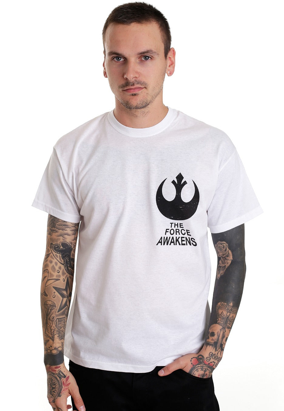 Star Wars: The Force Awakens - X Wing Fighter Rear White - T-Shirt | Men-Image