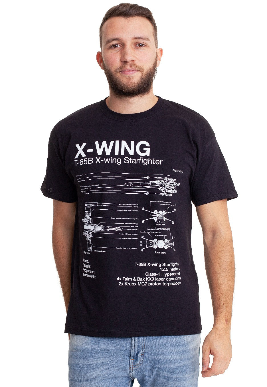 Star Wars - X Wing Sketch - T-Shirt | Men-Image