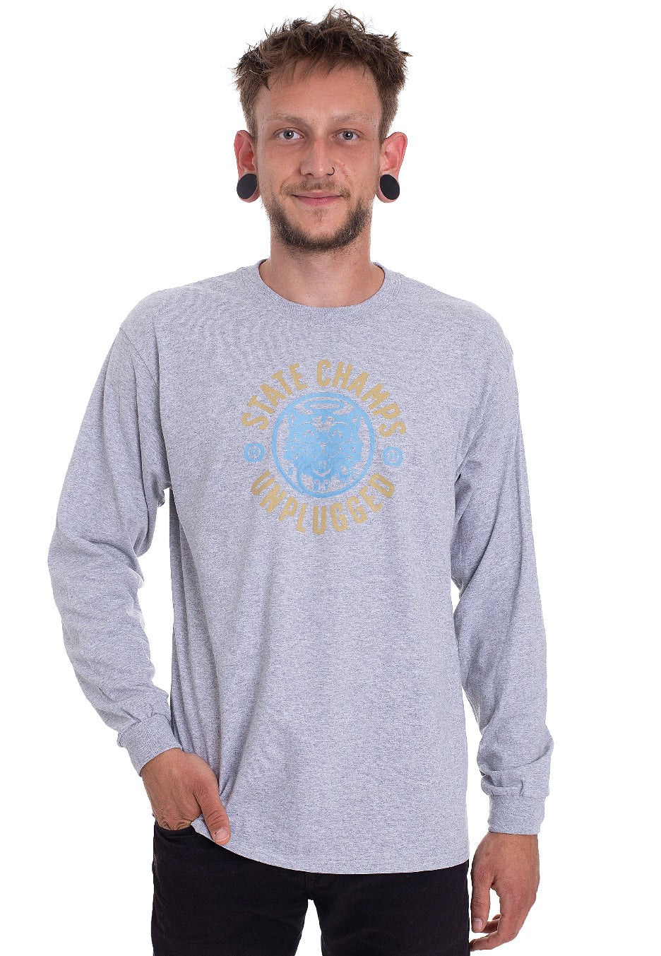 State Champs - Cat Unplugged Sportsgrey - Longsleeve | Men-Image