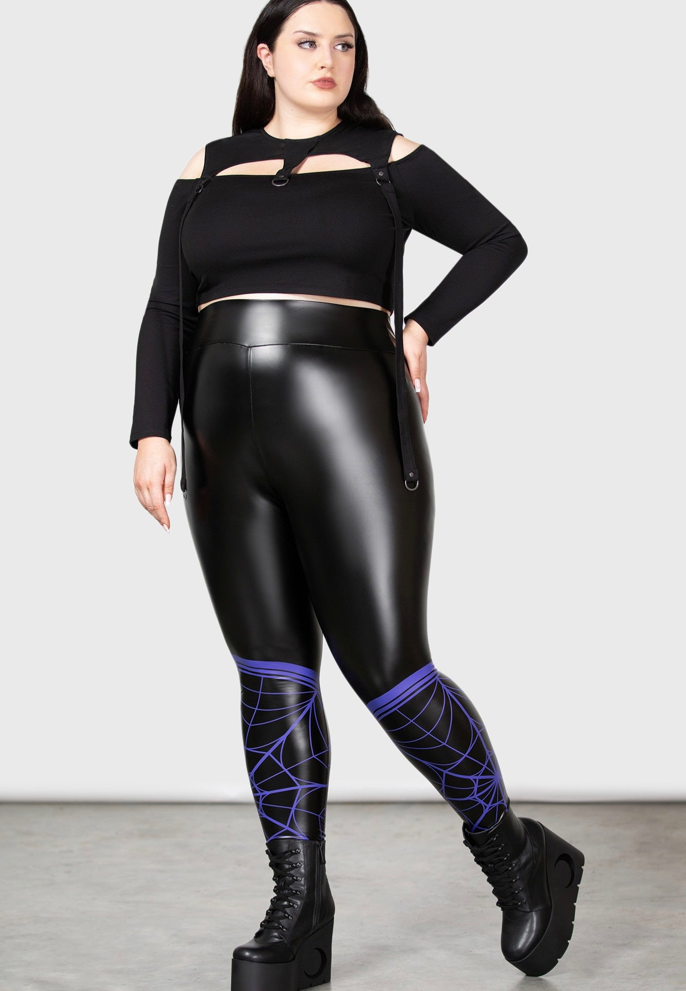 Killstar & Wednesday - Stay Kooky Black - Leggings | Women-Image