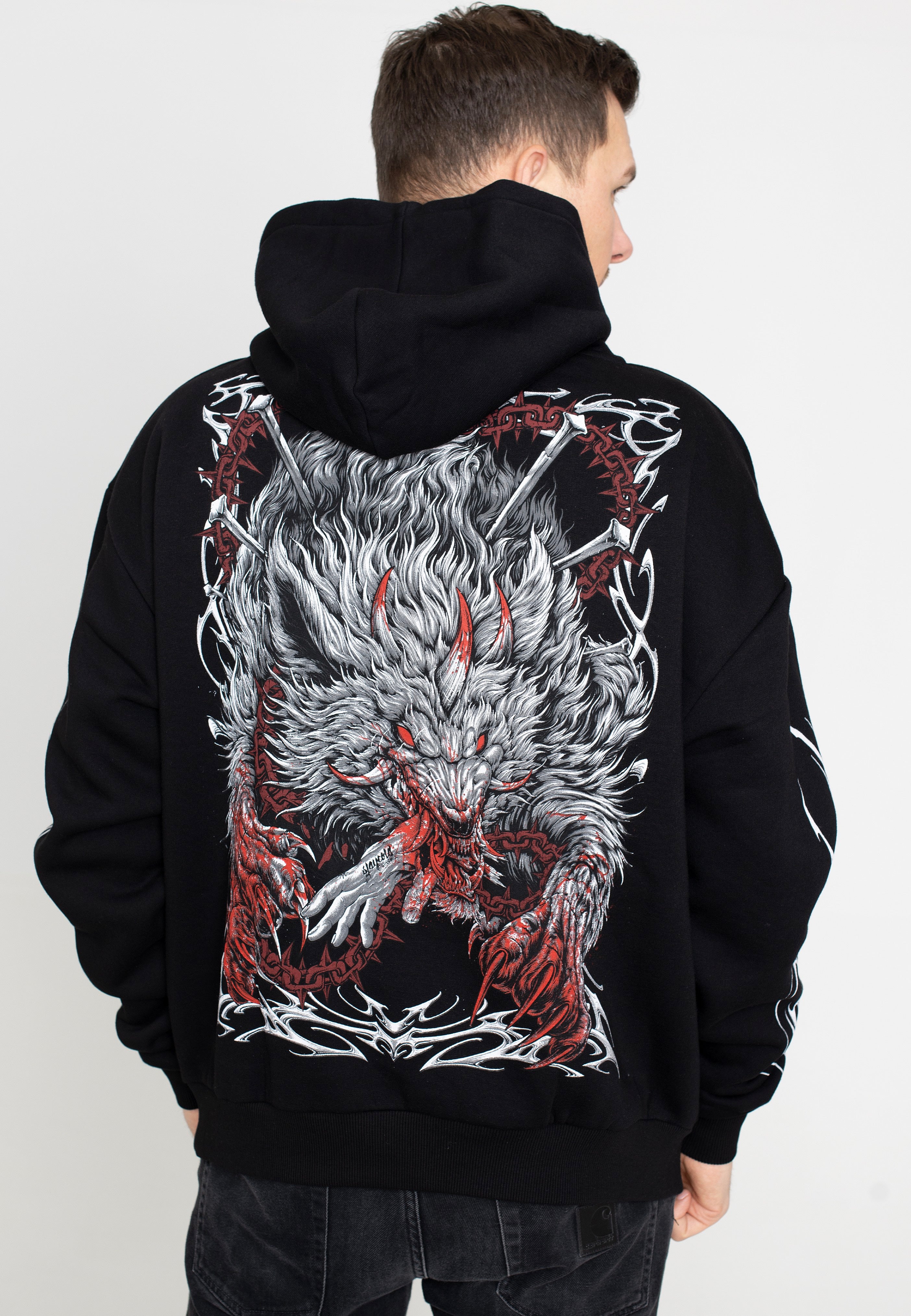 Stay Cold Apparel - The Impaler Oversized Black - Hoodie | Men-Image