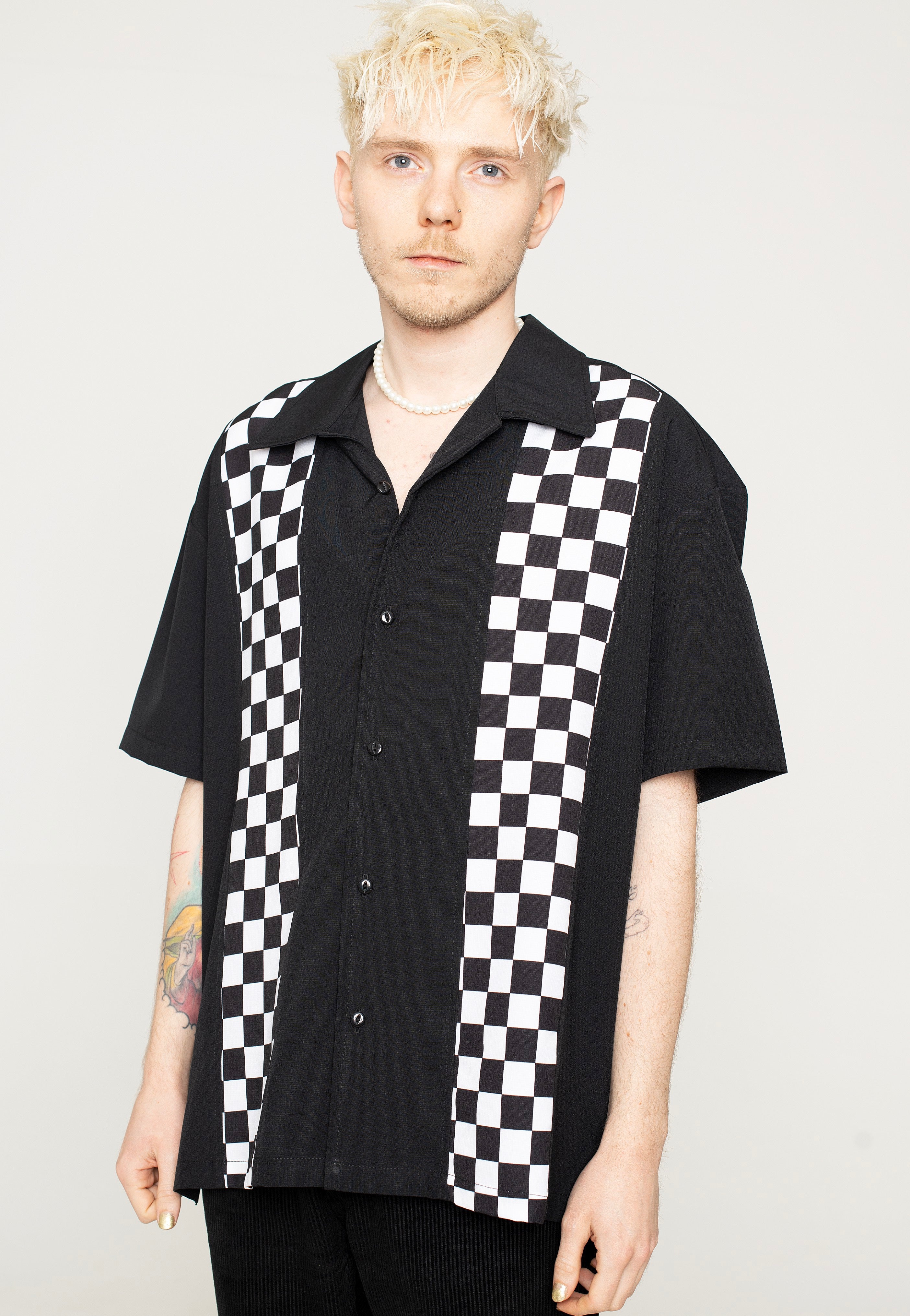 Steady Clothing - Checkered Mini Panel Black/White - Shirt | Men-Image