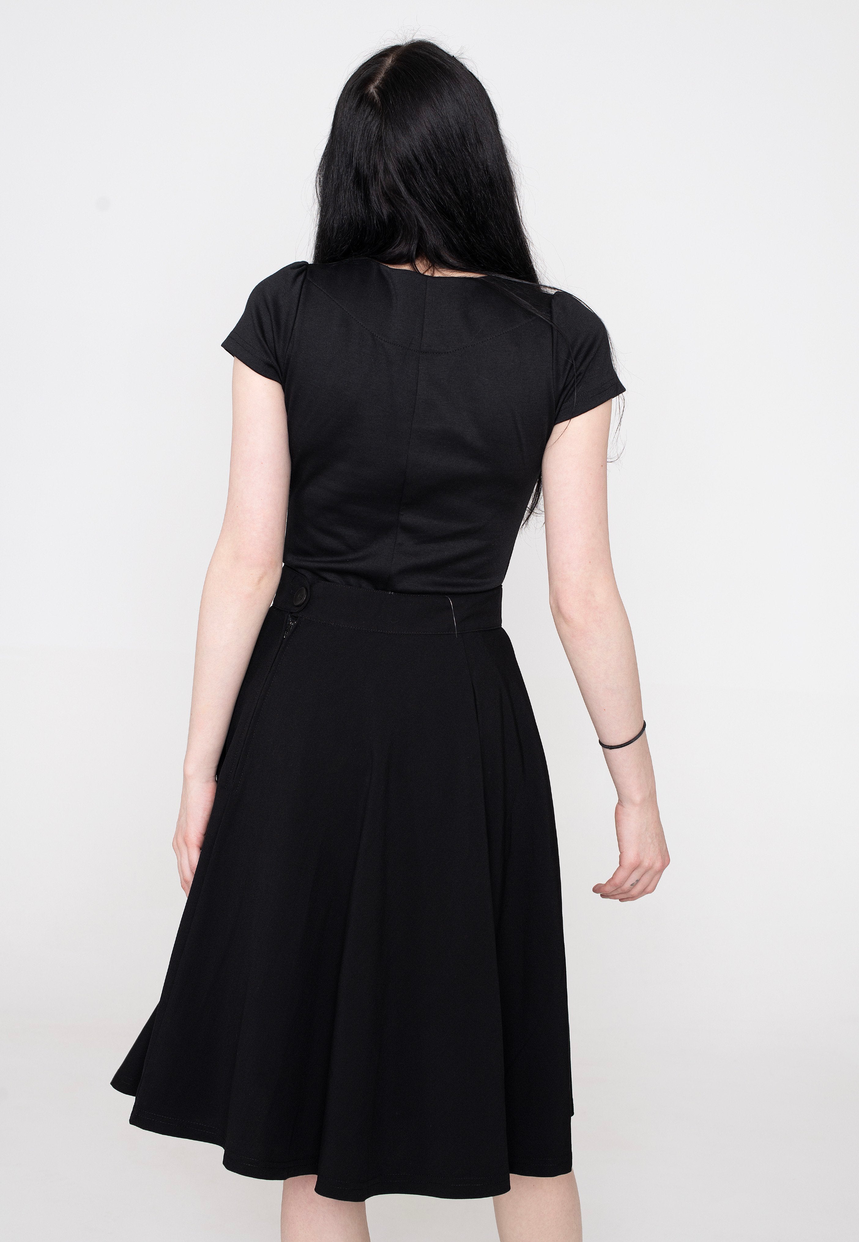 Steady Clothing - High Waist Thrills Black - Swing Skirt | Women-Image