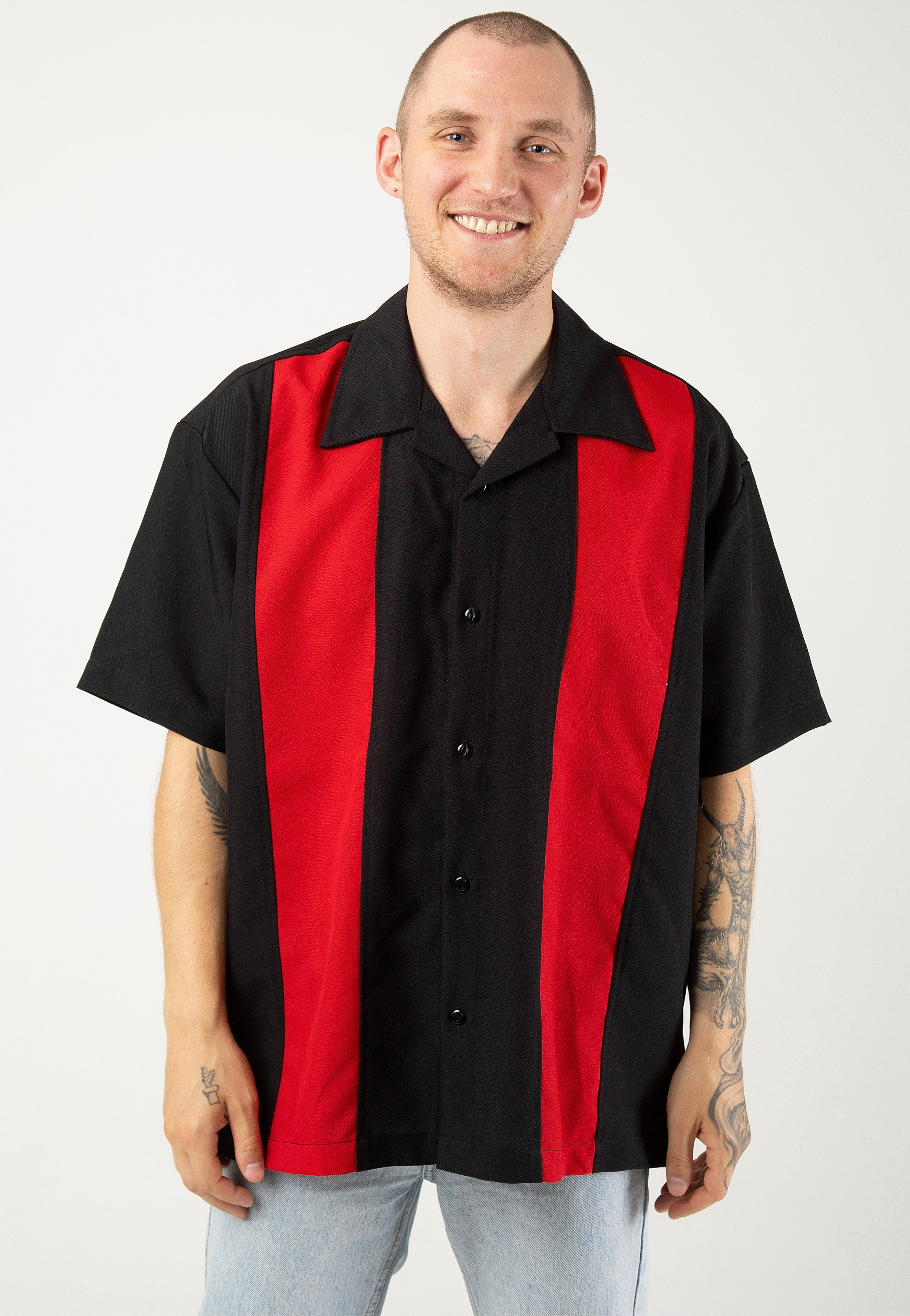 Steady Clothing - Poplin Double Panel Black - Shirt | Men-Image