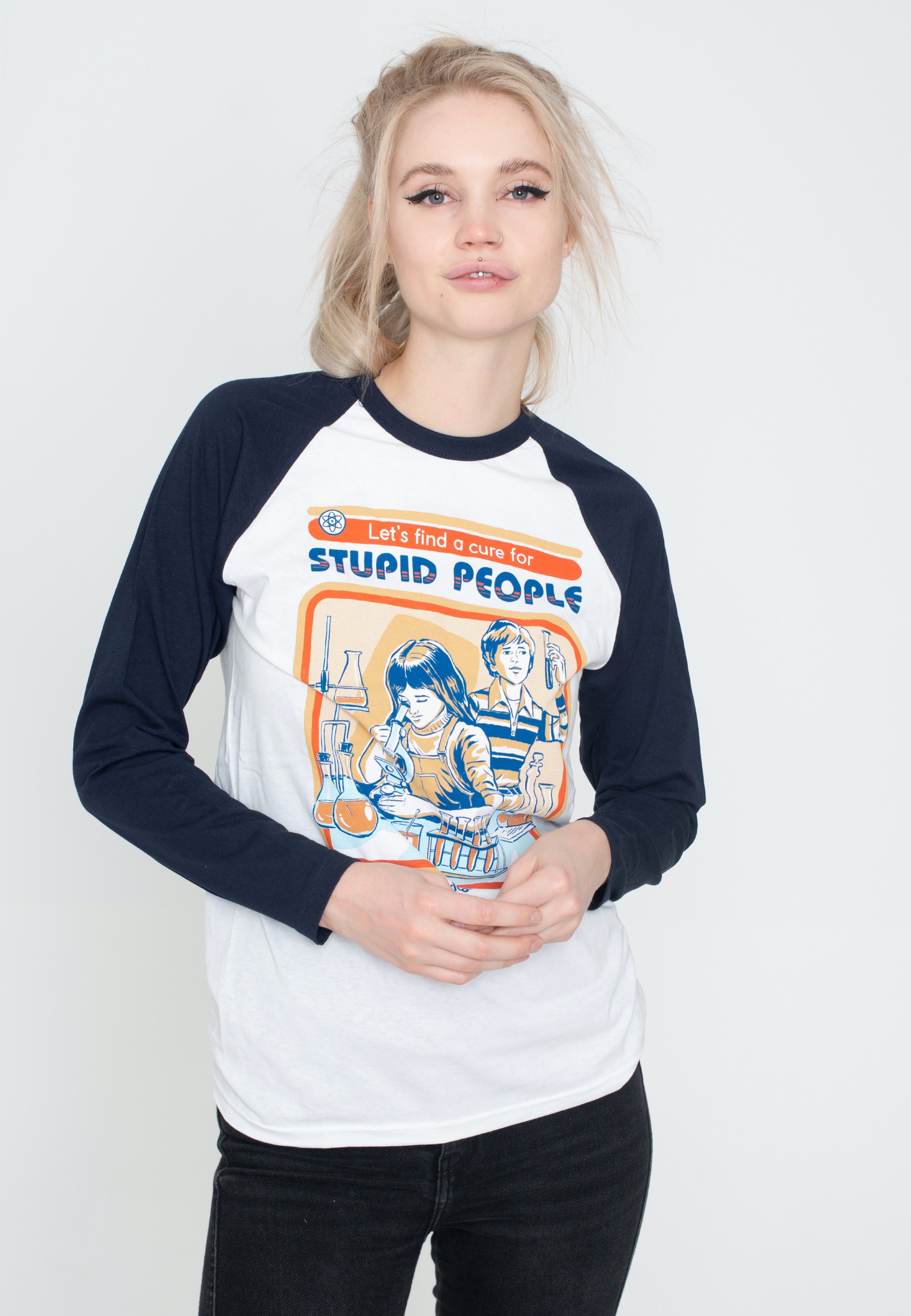 Steven Rhodes - Let´s Find A Cure For Stupid People - Longsleeve | Women-Image