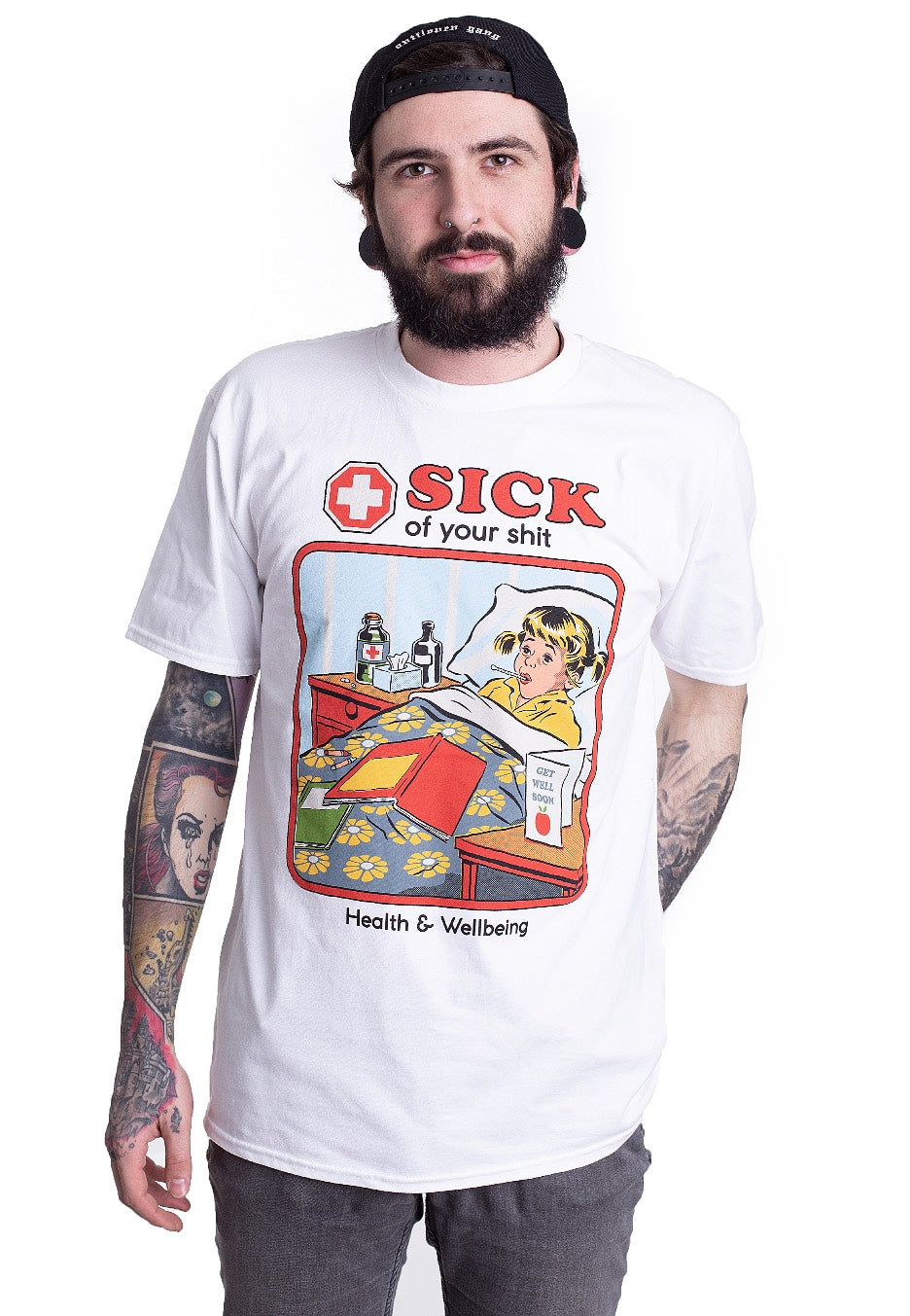 Steven Rhodes - Sick Of Your Shit White - T-Shirt | Men-Image