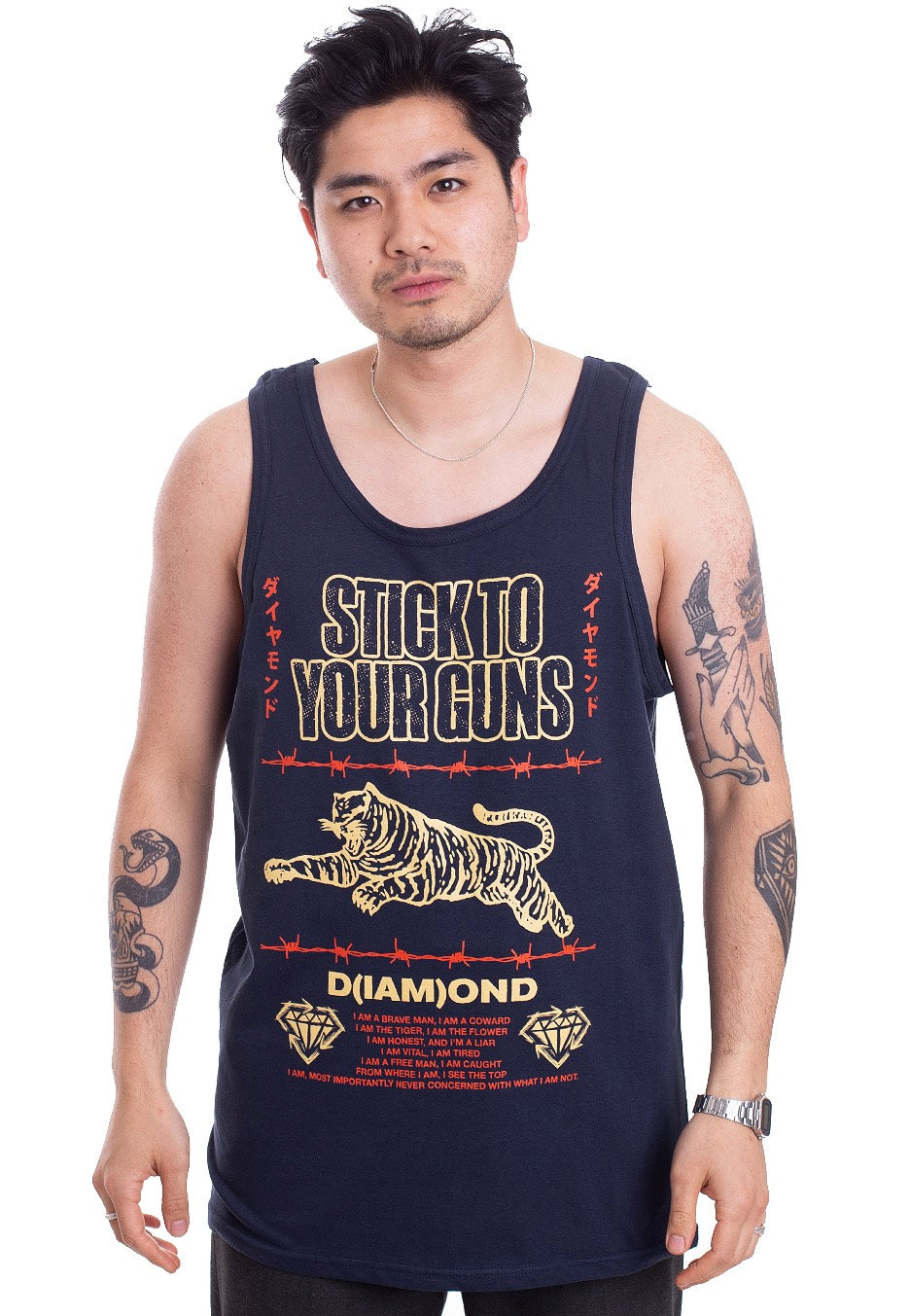 Stick To Your Guns - Diamond Tiger Navy - Tank | Men-Image