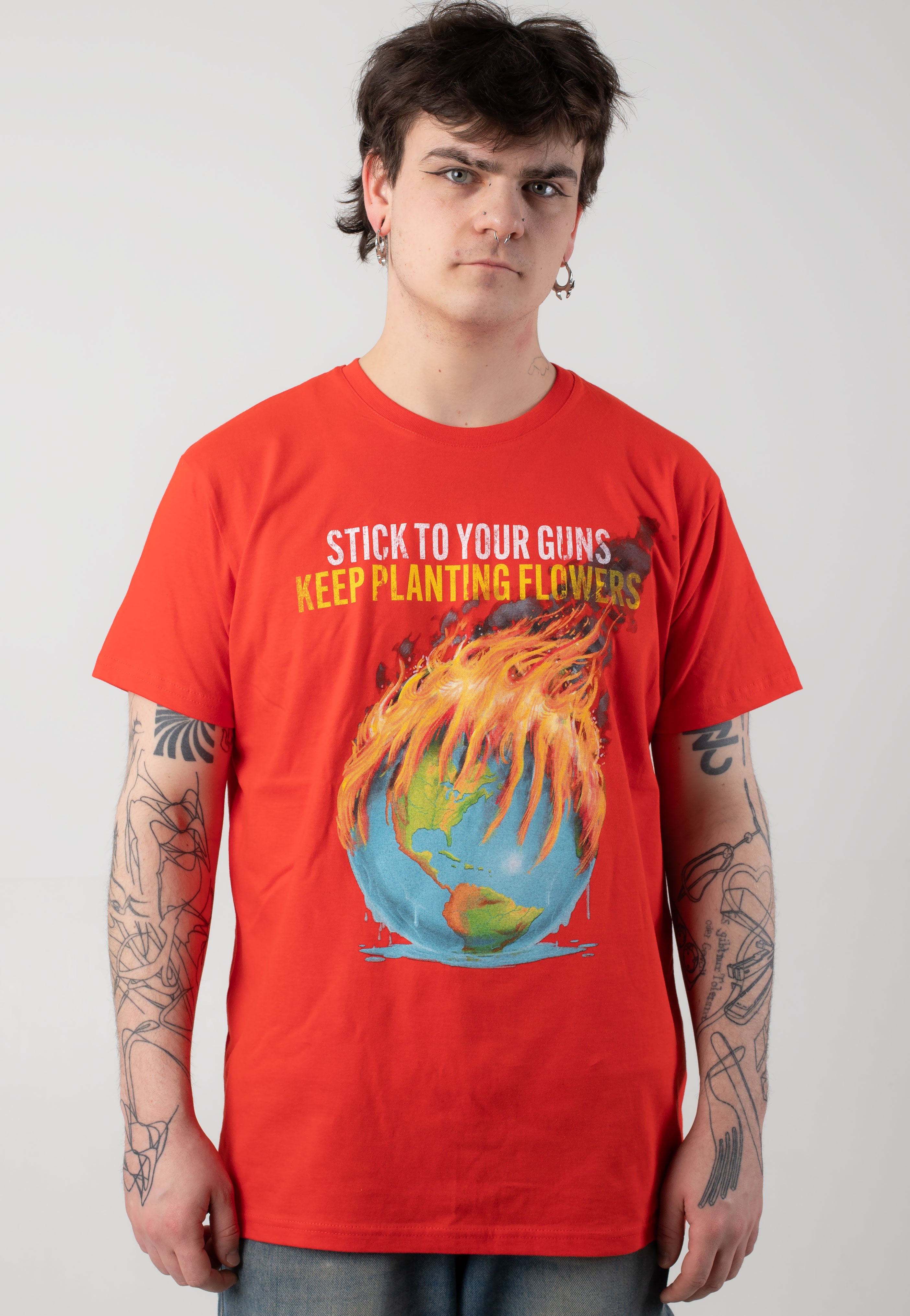 Stick To Your Guns - Keep Planting Globe Fire Red - T-Shirt | Men-Image