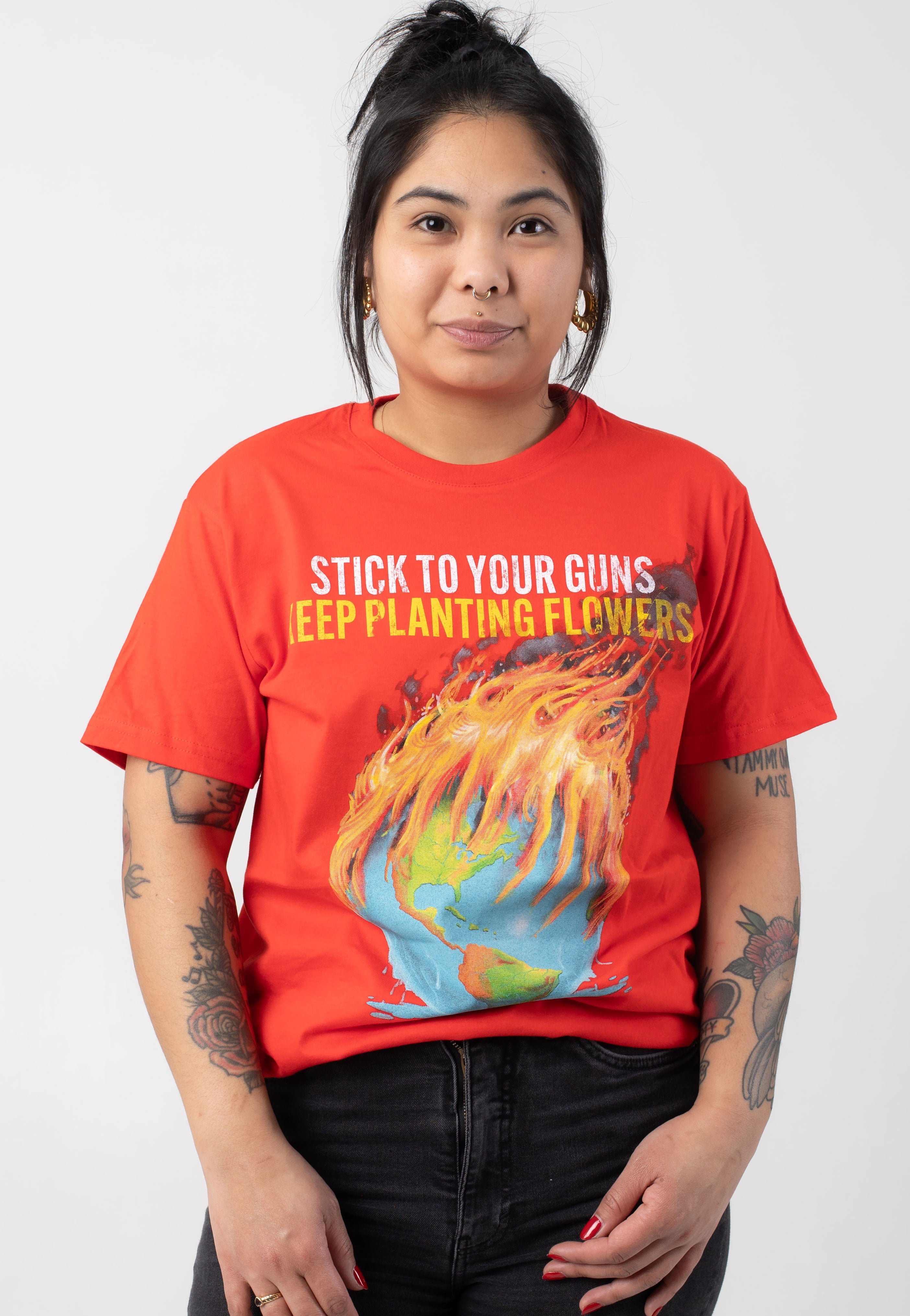 Stick To Your Guns - Keep Planting Globe Fire Red - T-Shirt | Women-Image