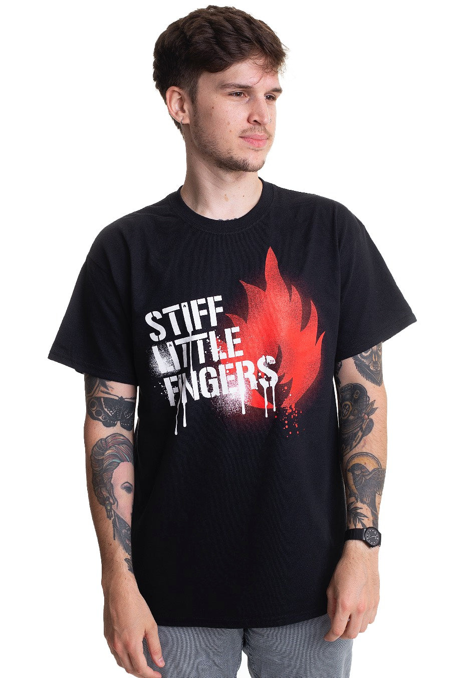 Stiff Little Fingers - Graffiti Logo - T-Shirt | Men-Image