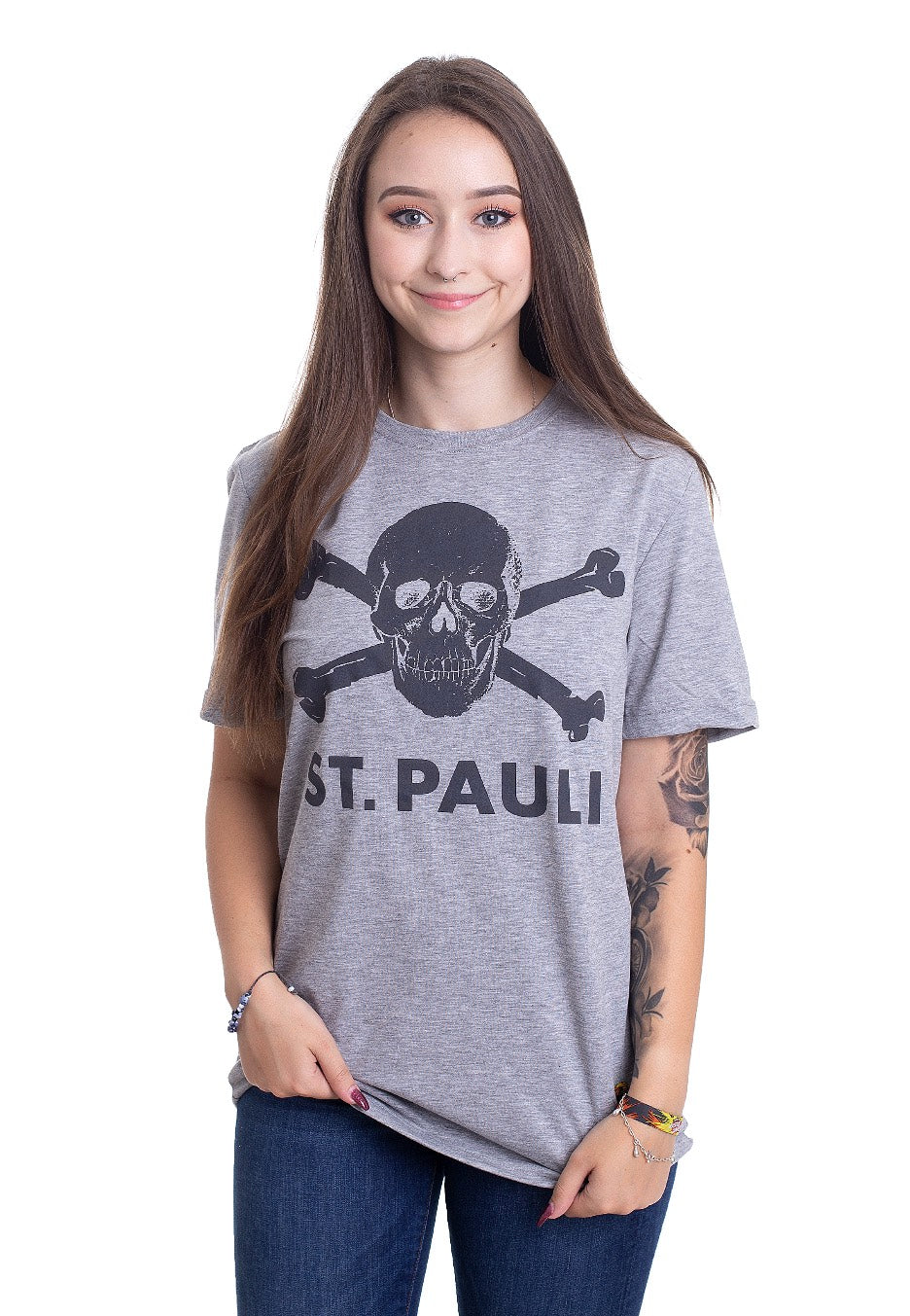 FC St. Pauli - Totenkopf Grey - T-Shirt | Women-Image