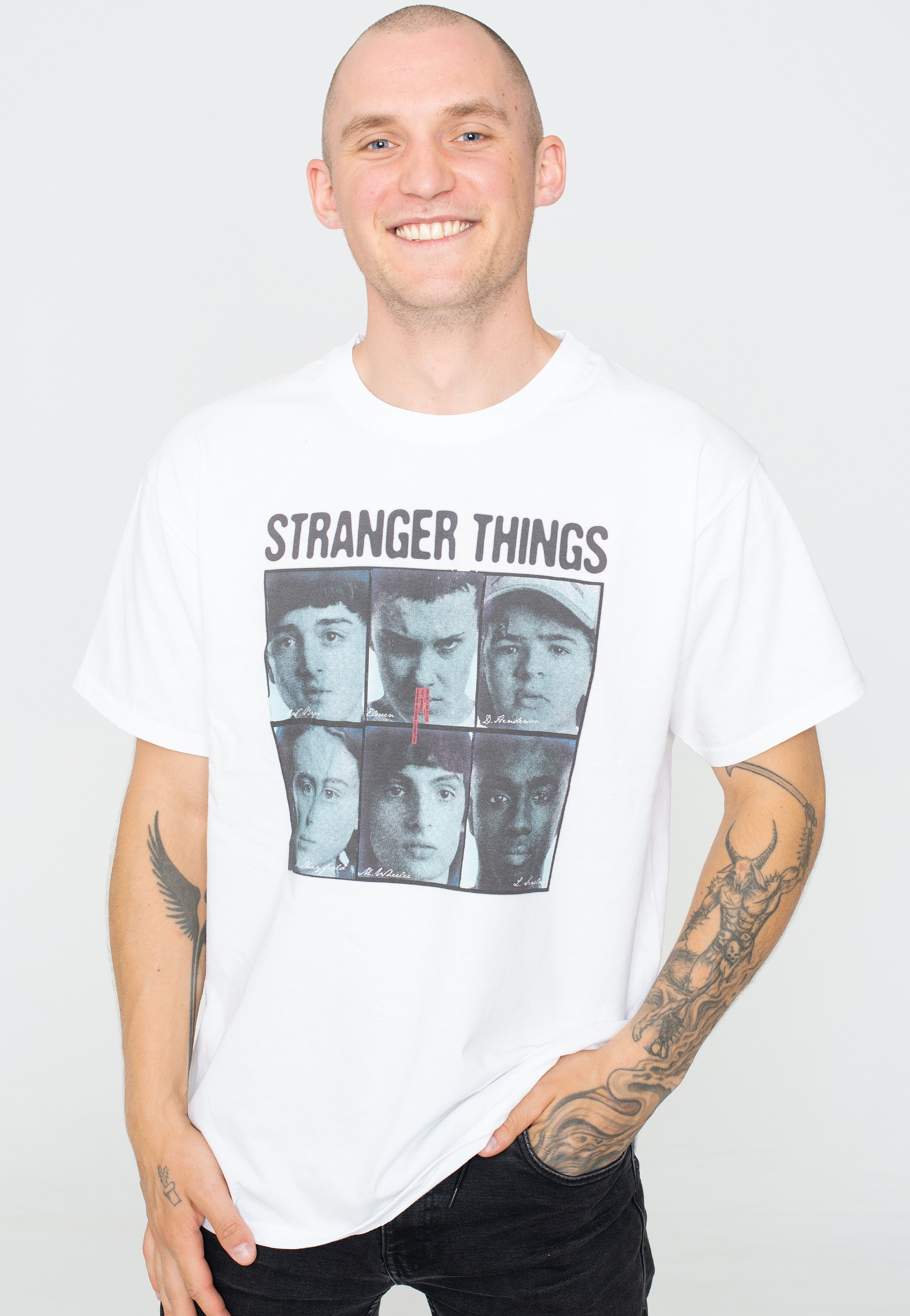 Stranger Things - Halftone Gang White - T-Shirt | Men-Image