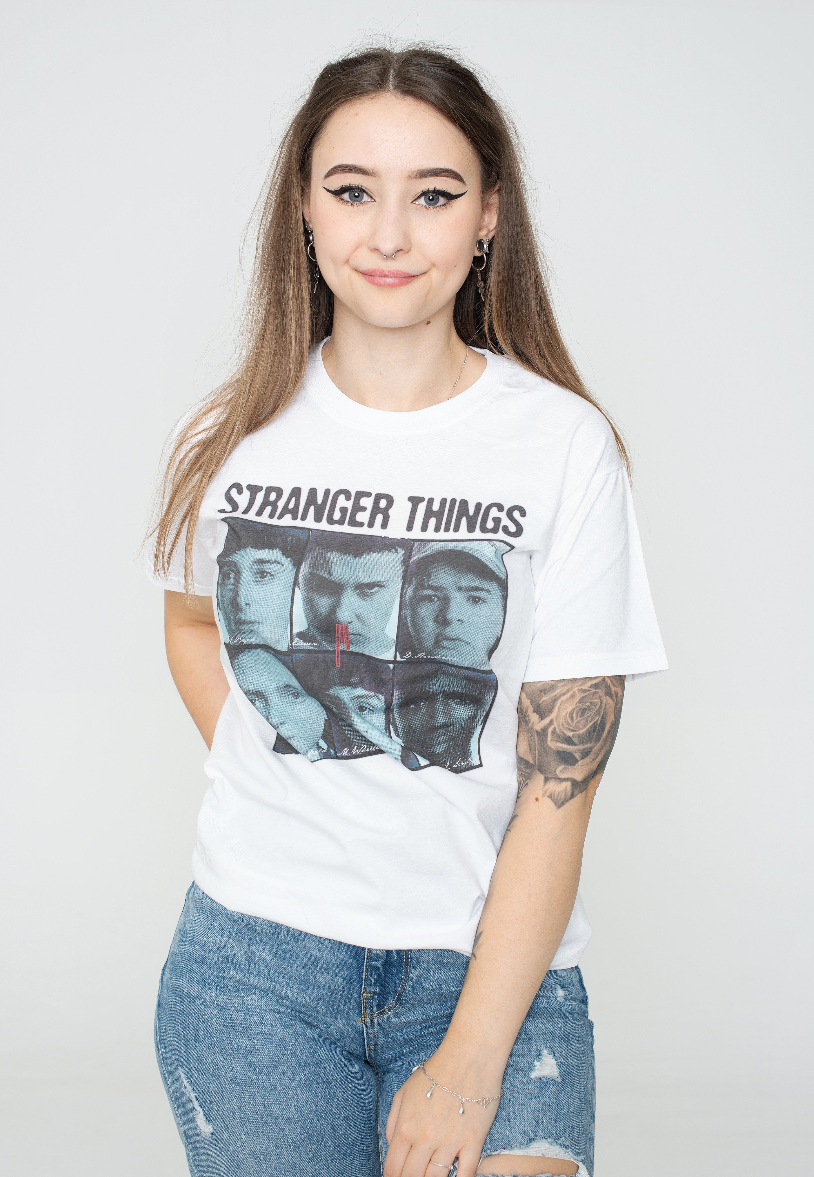 Stranger Things - Halftone Gang White - T-Shirt | Women-Image