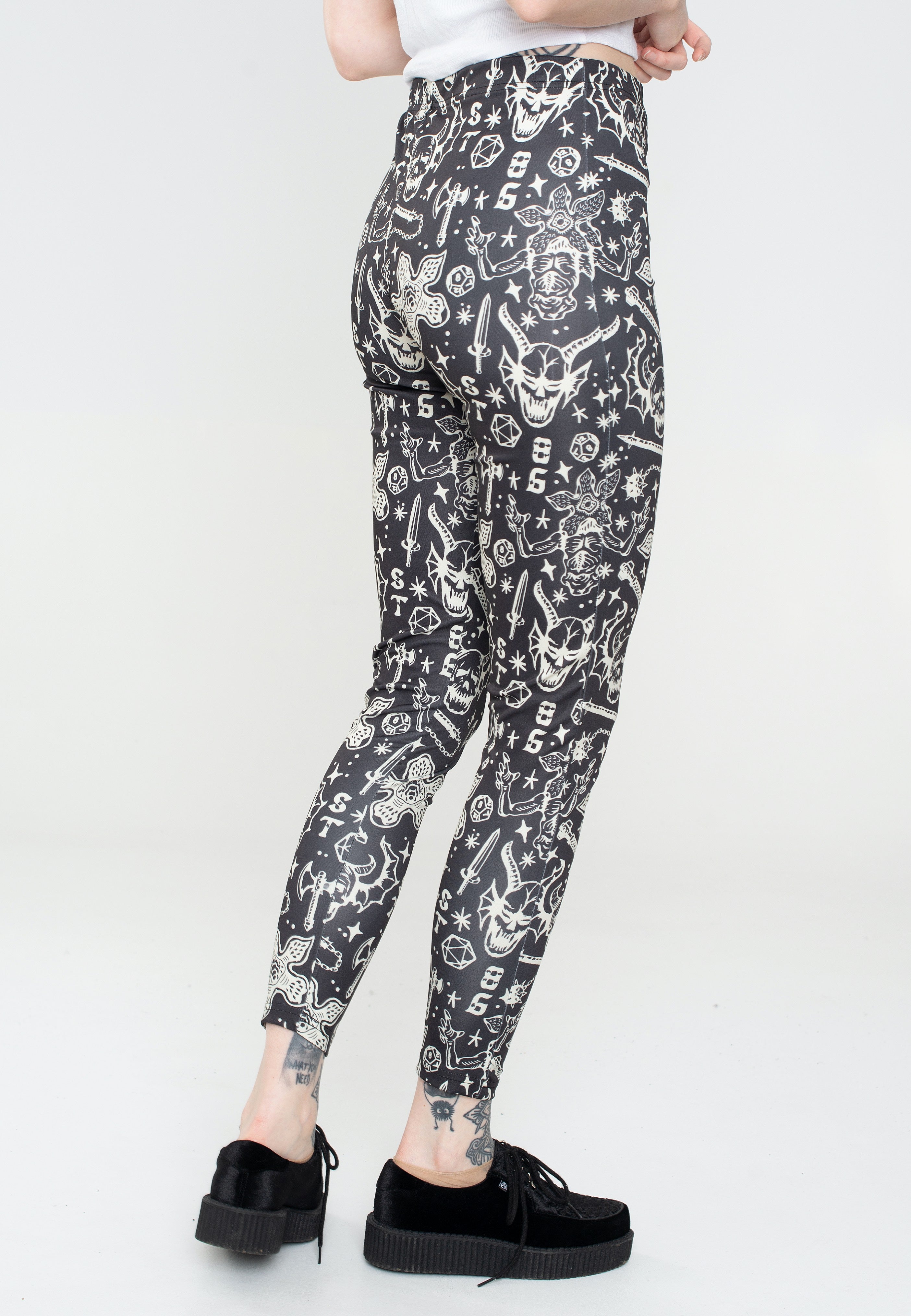 Stranger Things - Hellfire AOP Black - Leggings | Women-Image