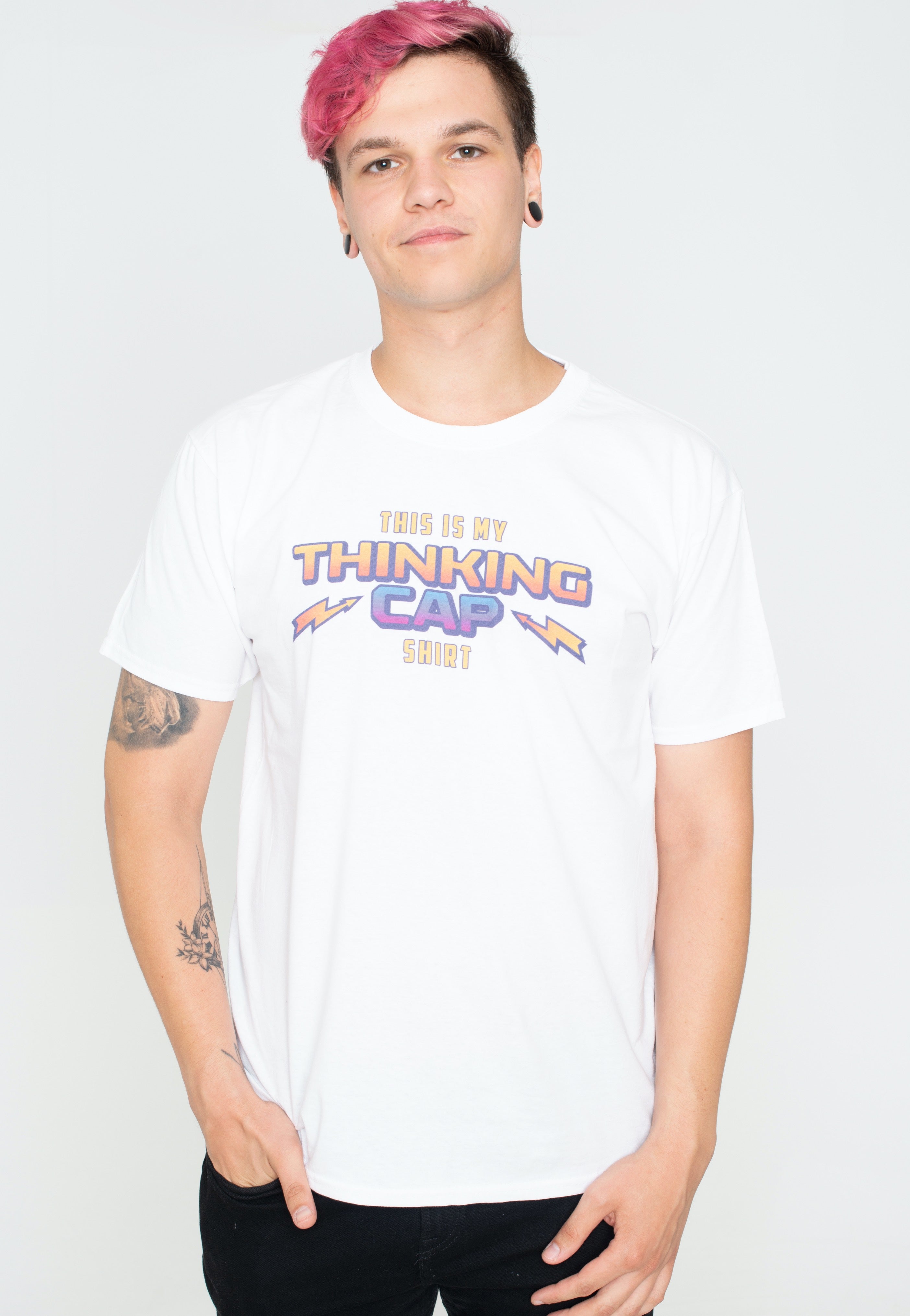 Stranger Things - Thinking Cap White - T-Shirt | Men-Image
