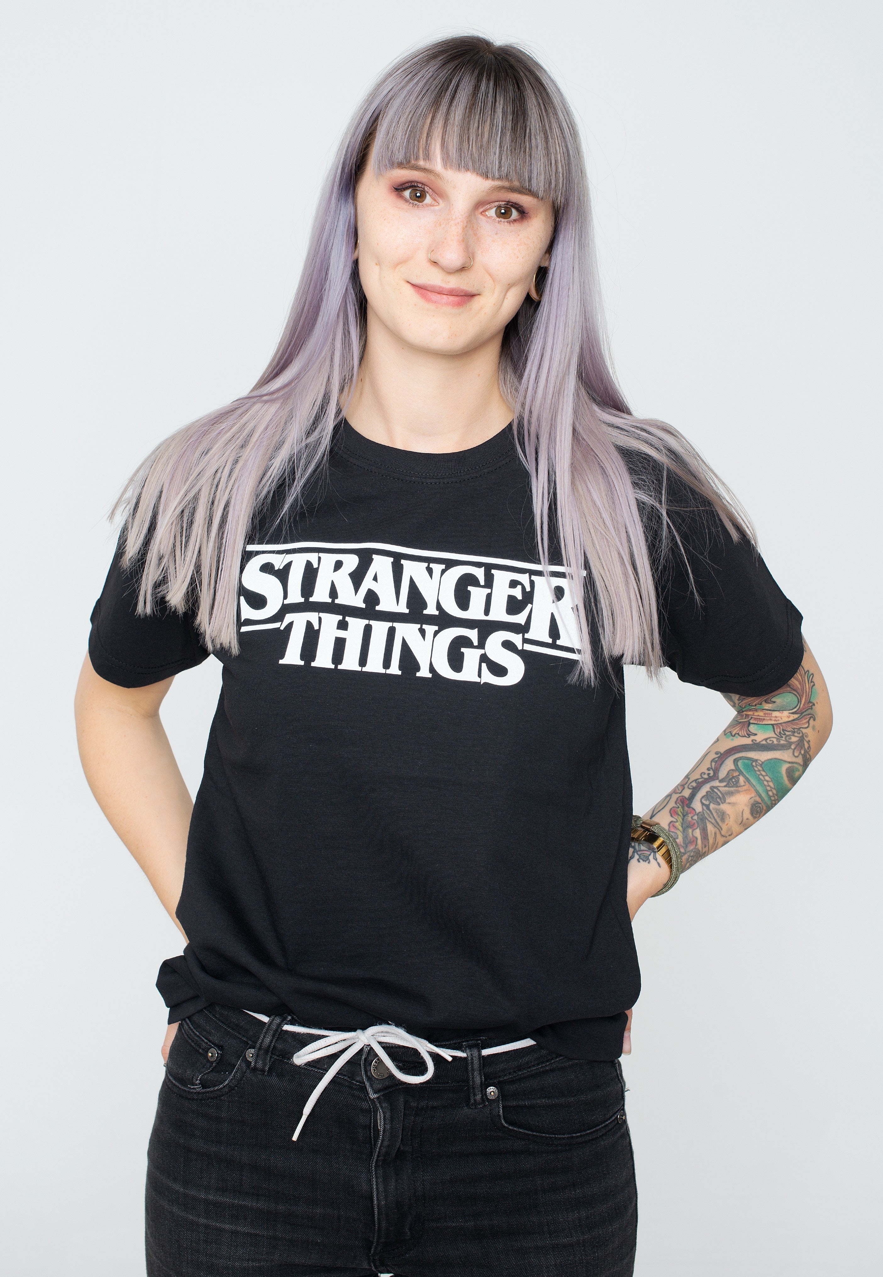 Stranger Things - White Logo - T-Shirt | Women-Image