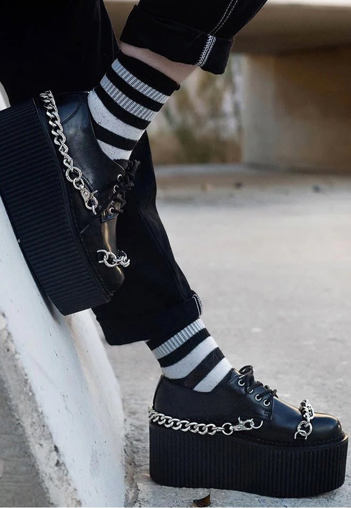 T.U.K. - Sratocreeper Chains Black Brush Off Pu - Girl Shoes | Women-Image