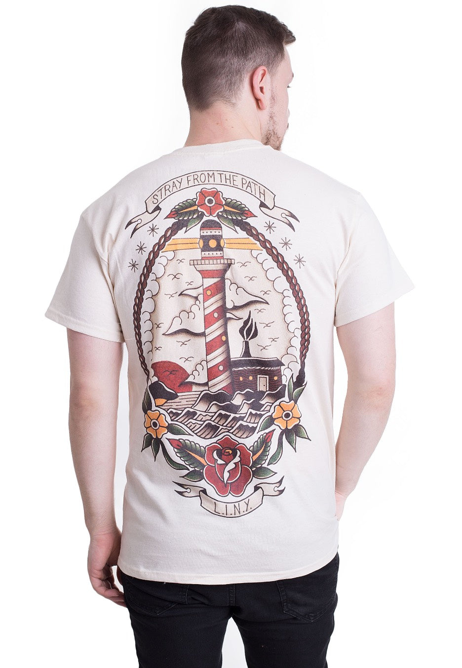 Stray From The Path - Tattoo Lighthouse Natural - T-Shirt | Men-Image