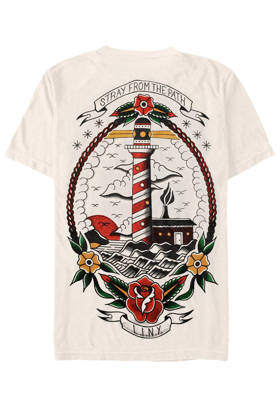 Stray From The Path - Tattoo Lighthouse Natural - T-Shirt | Neutral-Image