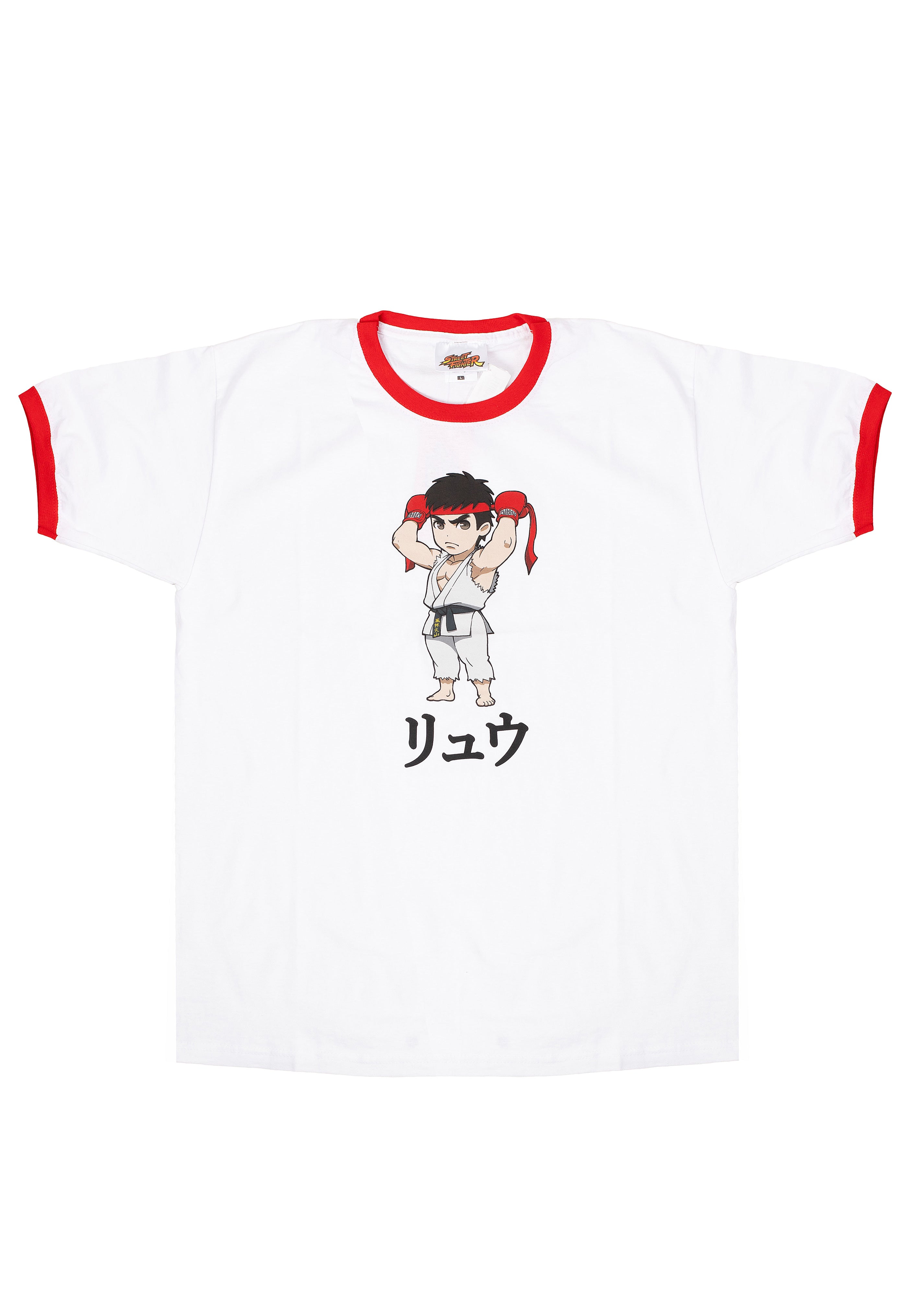 Street Fighter - Chibi Ryu Ringer White - T-Shirt | Neutral-Image