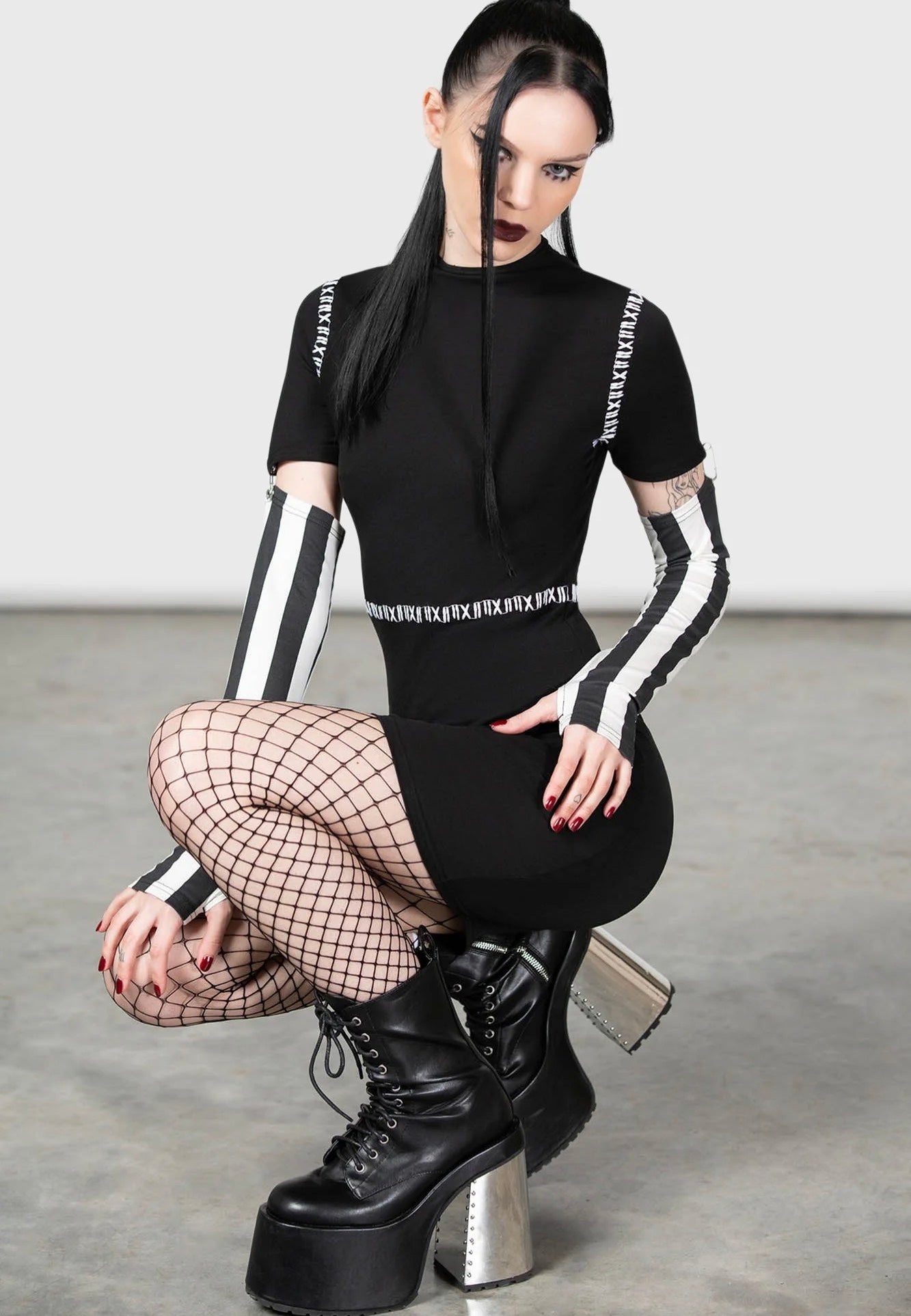 Killstar - Stripes And Stitches - Dress | Women-Image