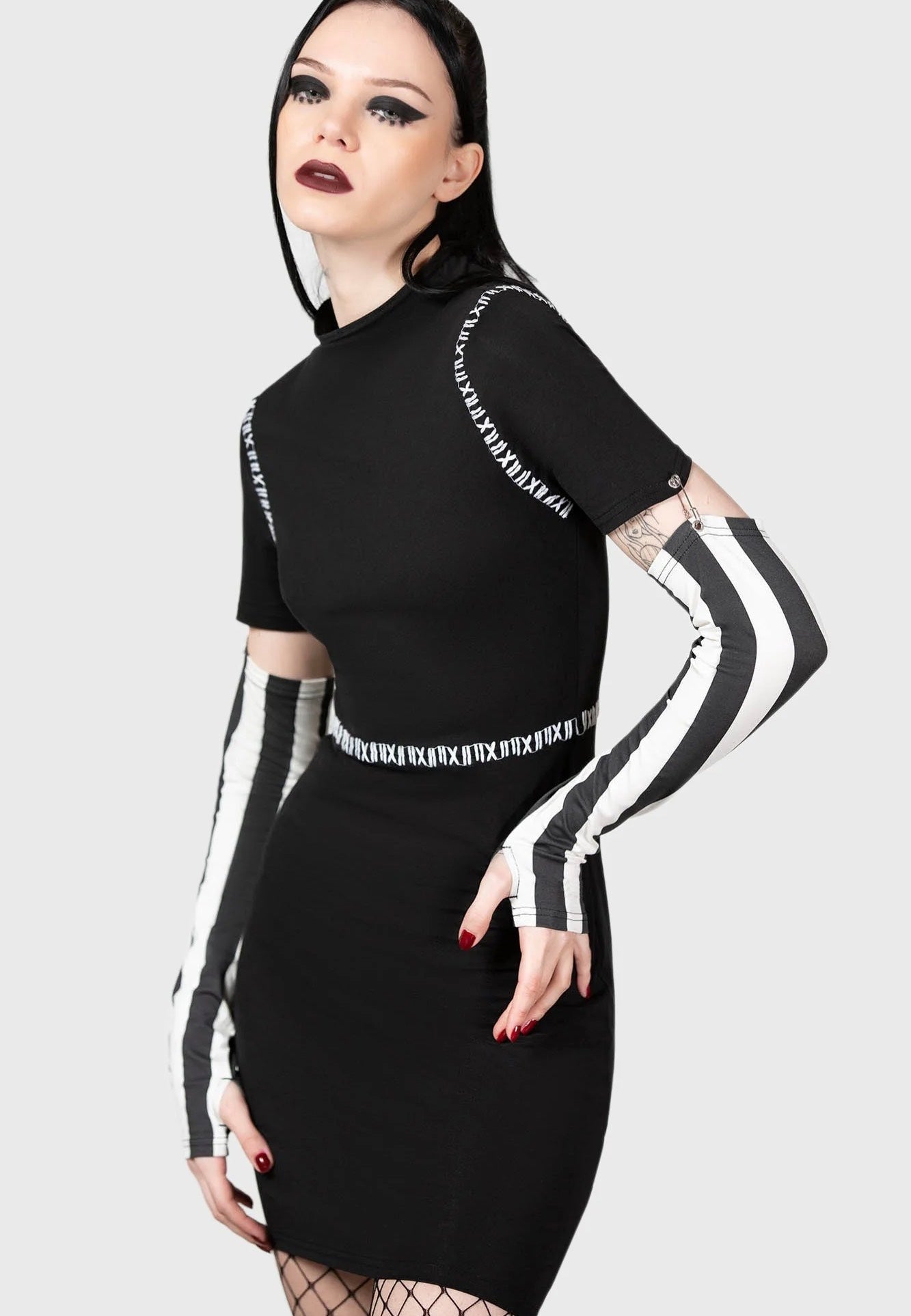 Killstar - Stripes And Stitches - Dress | Women-Image