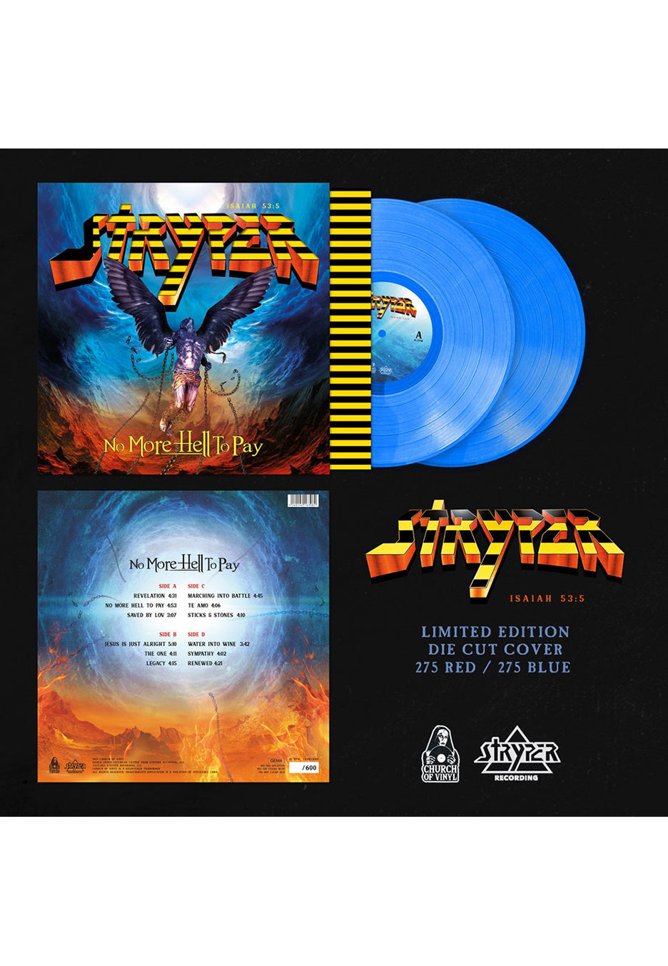 Stryper - No More Hell To Pay Clear Blue - Colored 2 Vinyl | Neutral-Image