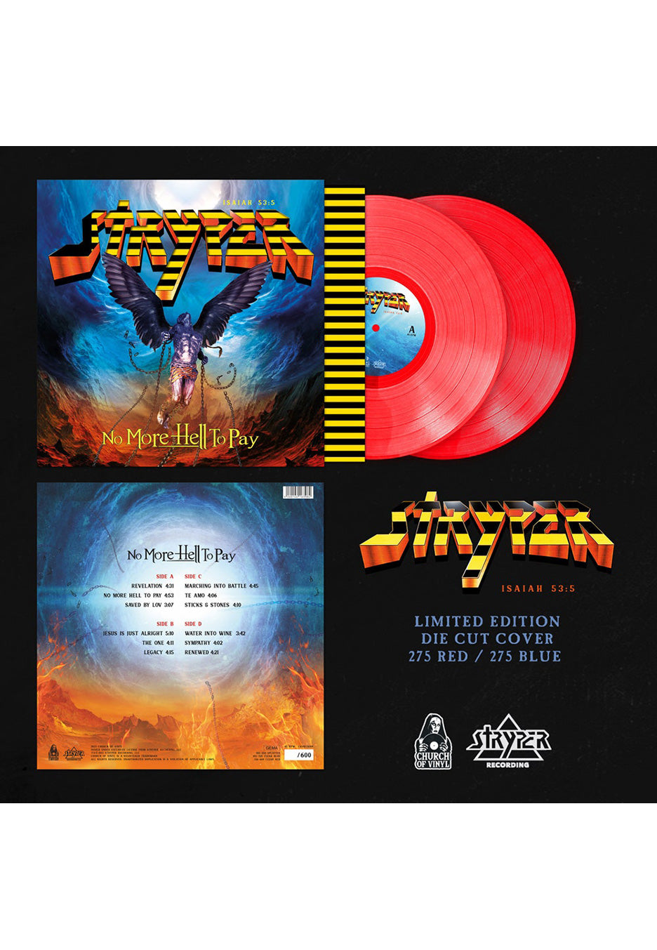 Stryper - No More Hell To Pay Clear Red - Colored 2 Vinyl | Neutral-Image