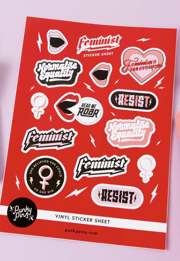 Punky Pins - Feminist Vinyl - Sticker | Neutral-Image