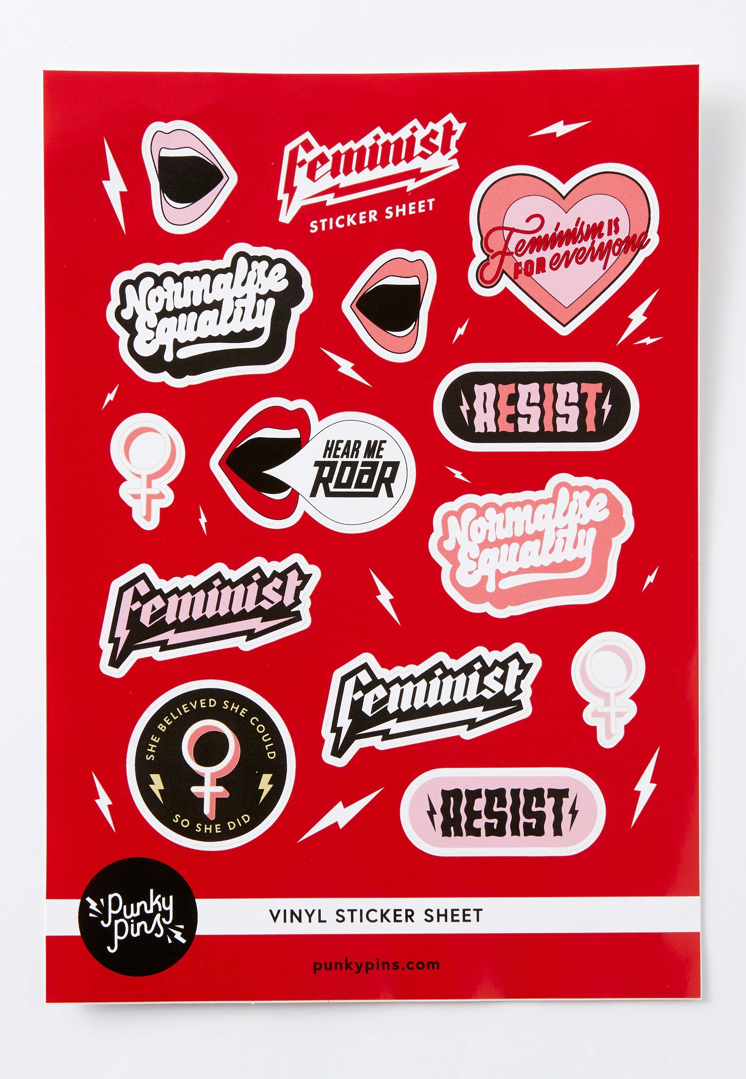 Punky Pins - Feminist Vinyl - Sticker | Neutral-Image