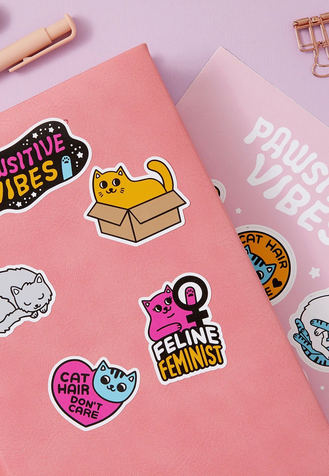 Punky Pins - Pawsitive Vibes Cats Sheet A5 - Sticker | Neutral-Image