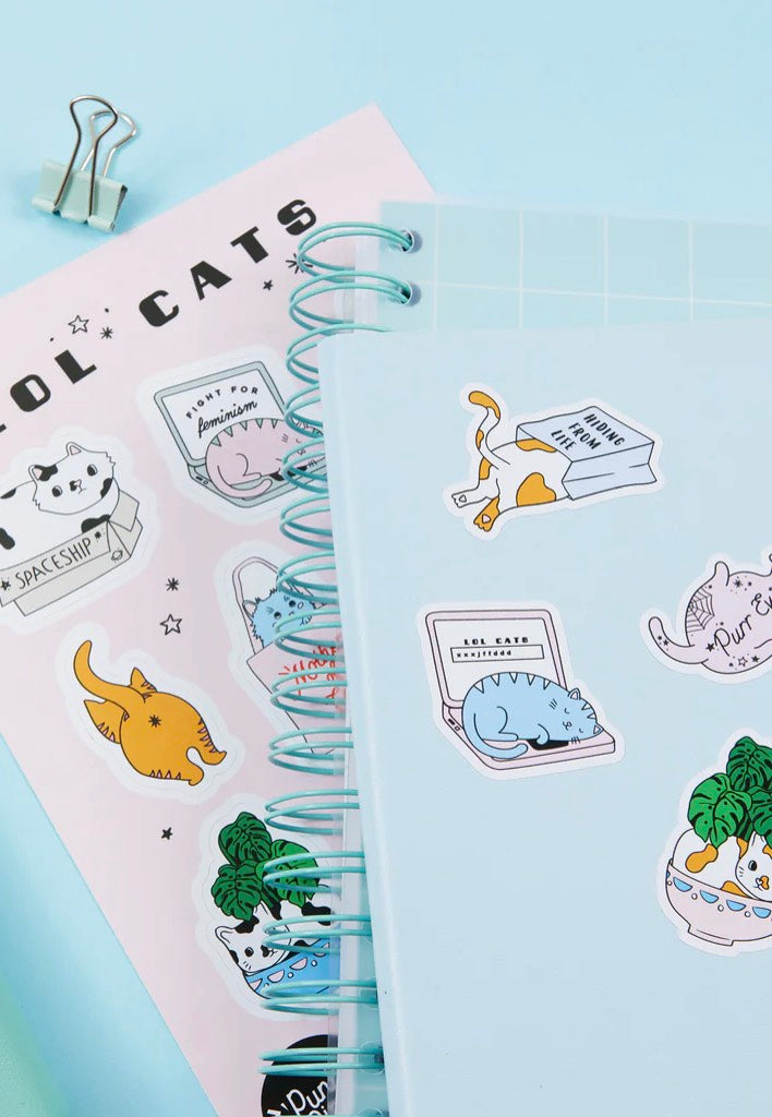 Punky Pins - LOL Cats Vinyl A5 - Sticker Set | Neutral-Image