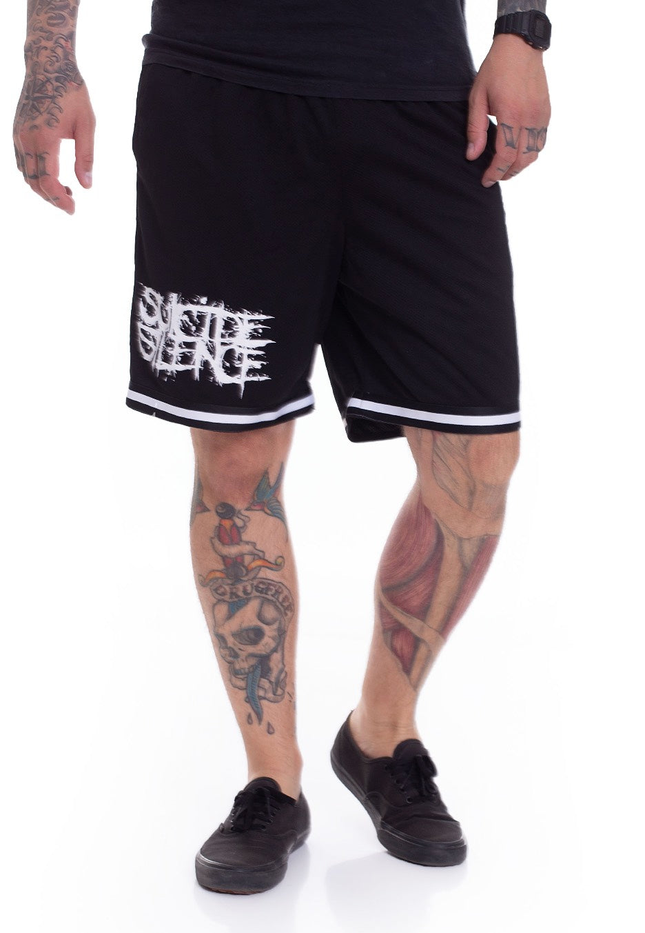 Suicide Silence - Simple Logo Striped - Shorts | Men-Image