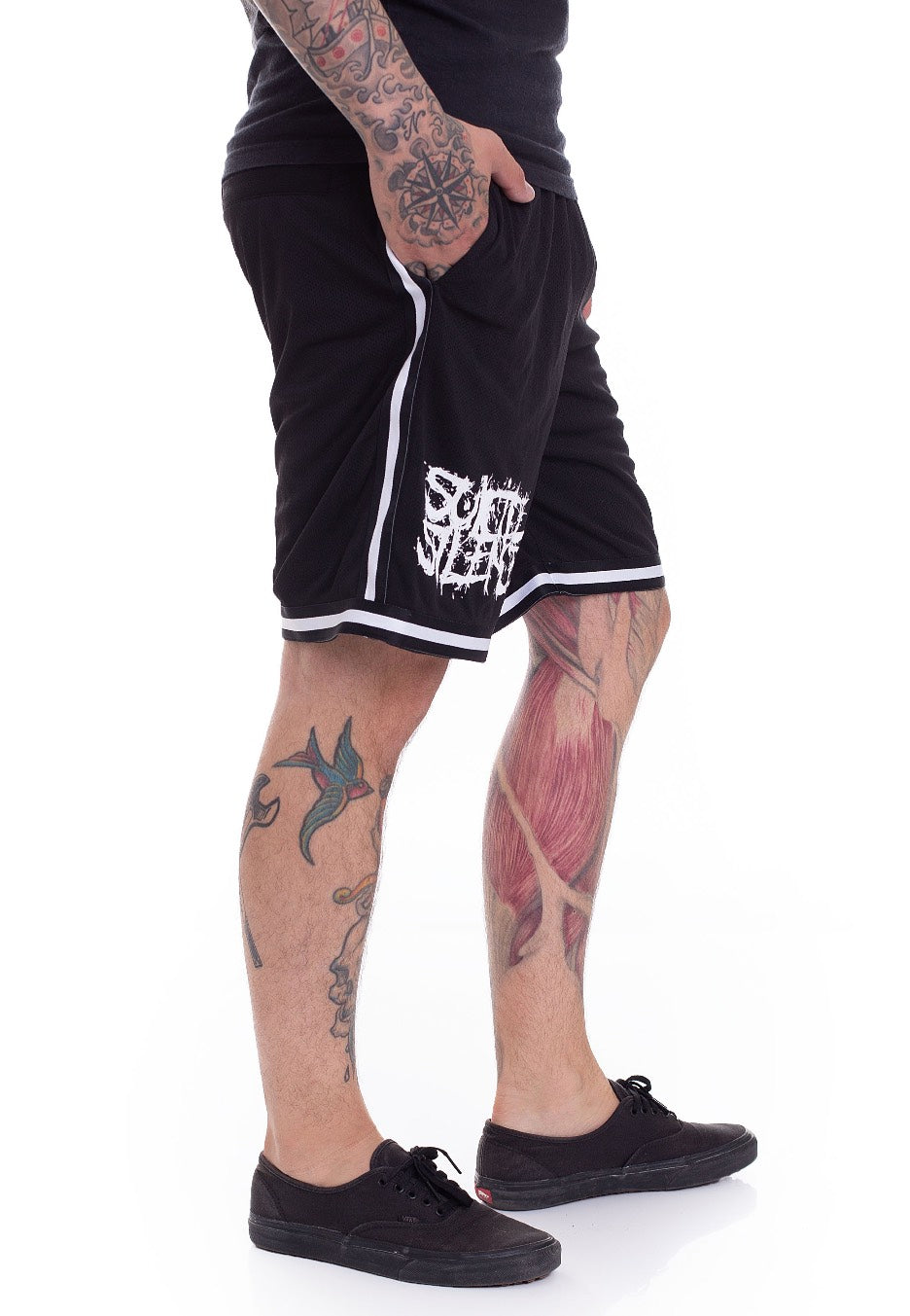 Suicide Silence - Simple Logo Striped - Shorts | Men-Image