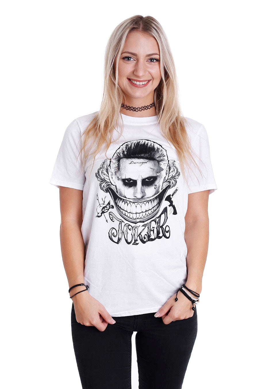 Suicide Squad - Joker Face White - T-Shirt | Women-Image