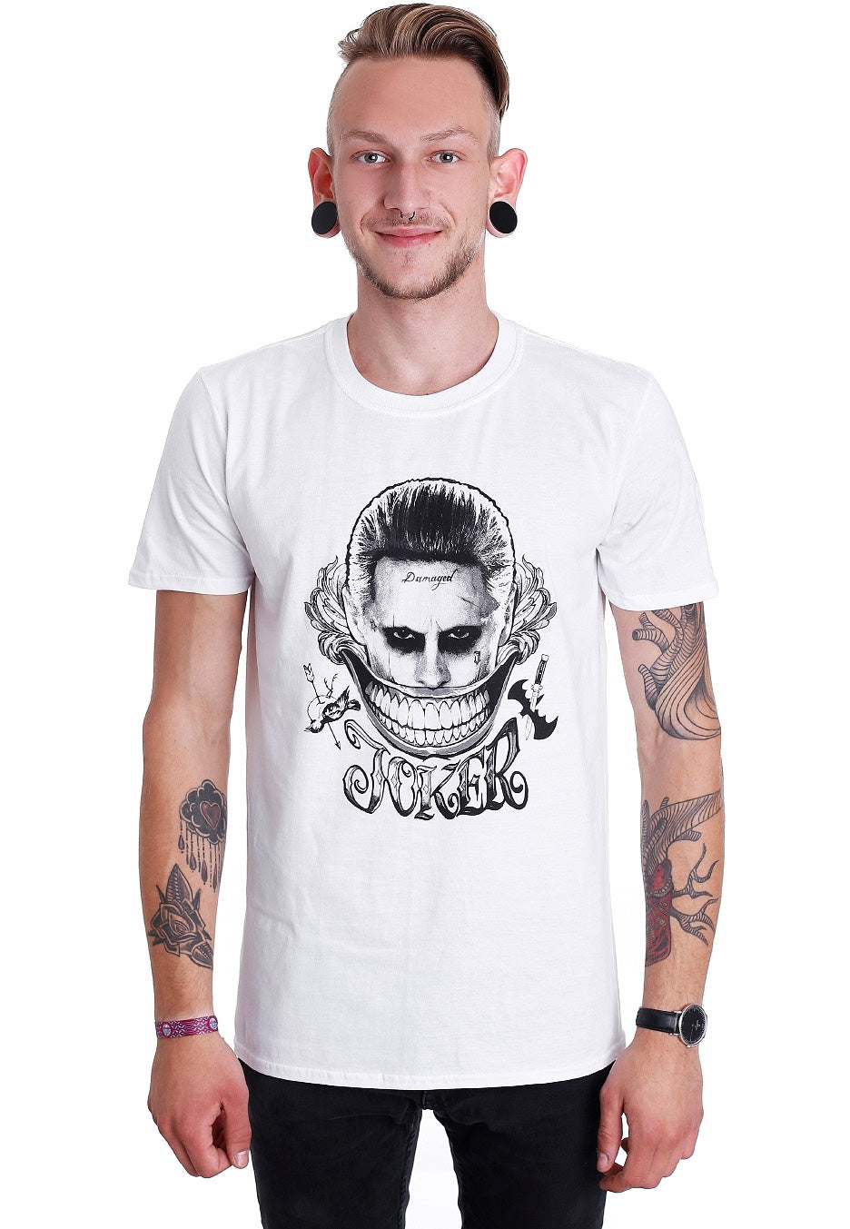 Suicide Squad - Joker Face White - T-Shirt | Men-Image