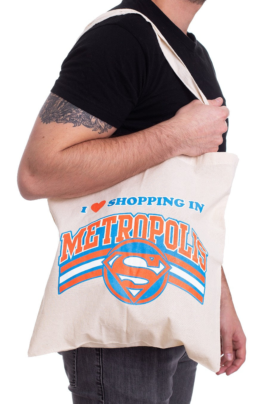 Superman - Shopping In Metropolis White - Tote Bag | Neutral-Image