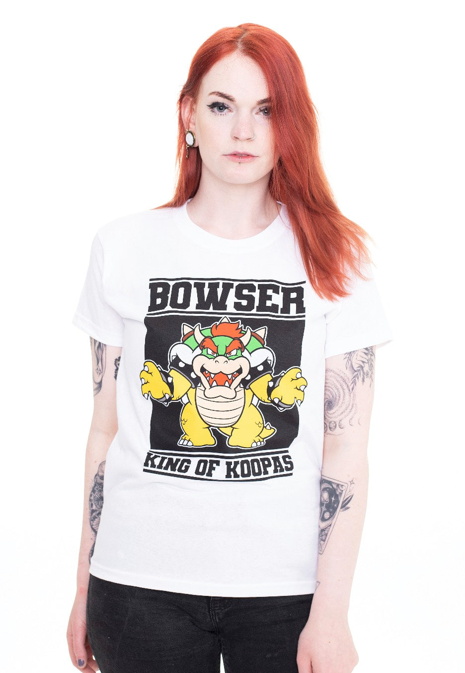 Super Mario - Bowser King Of Koopas White - T-Shirt | Women-Image