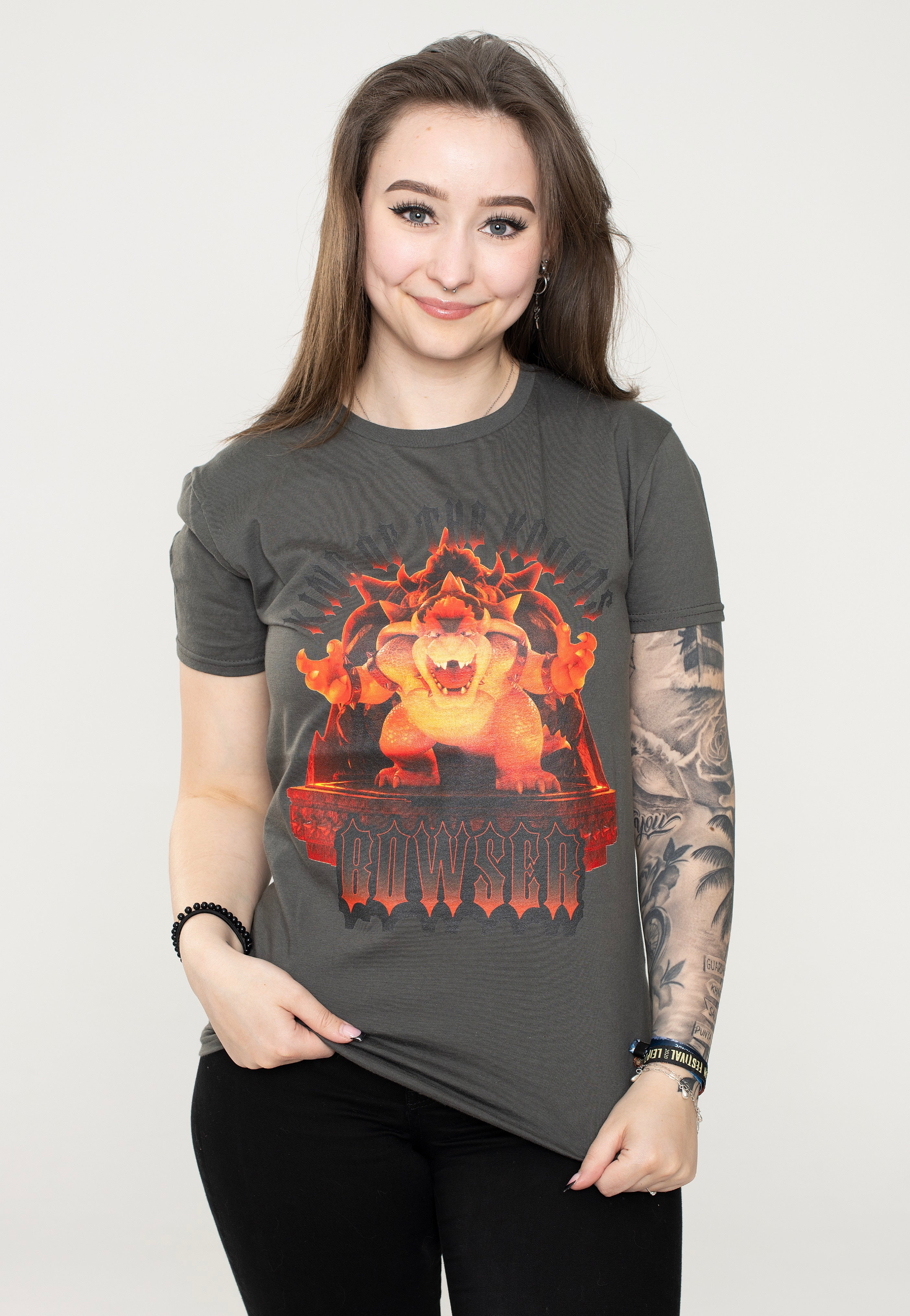 Super Mario - Bowser Throne Grey - T-Shirt | Women-Image