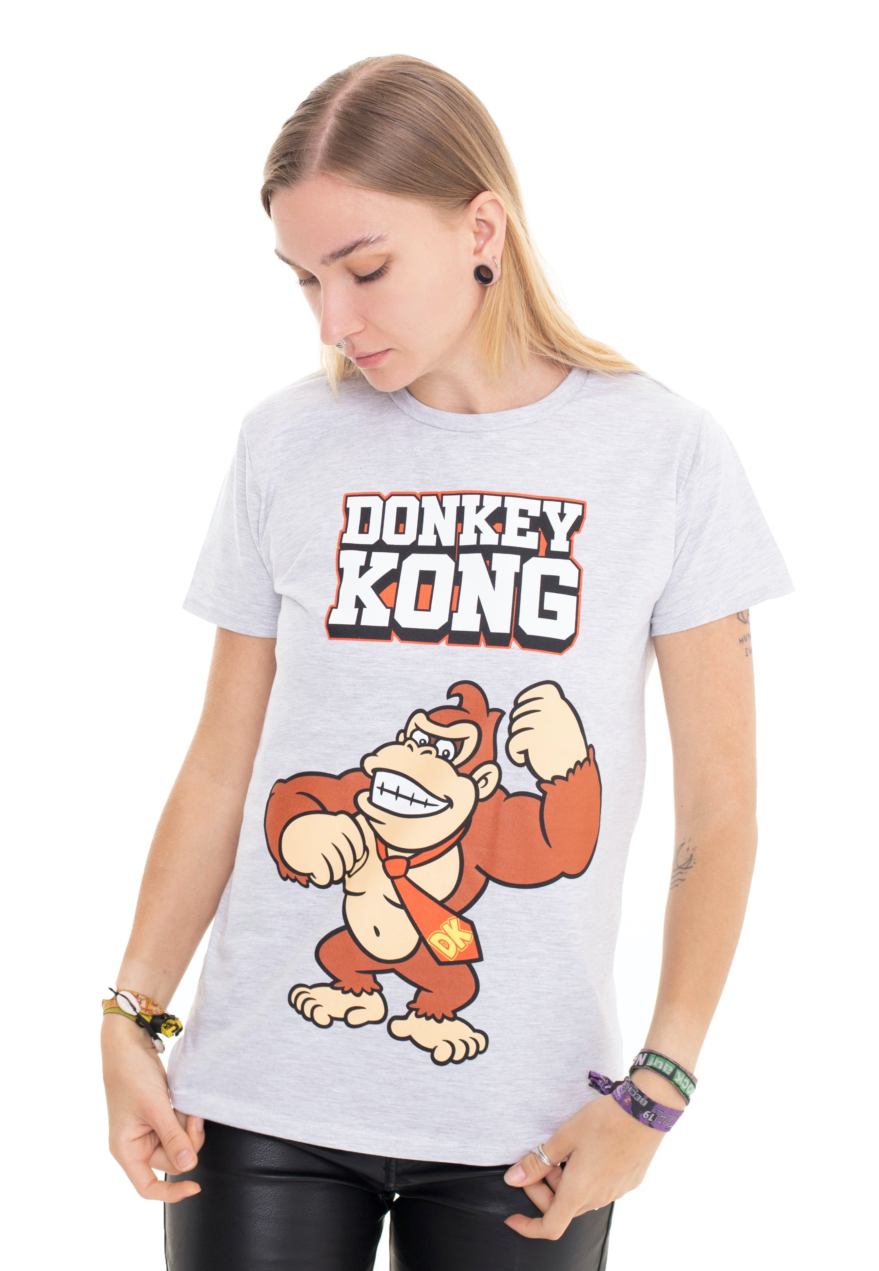 Super Mario - Donkey Kong Bricks Grey - T-Shirt | Women-Image