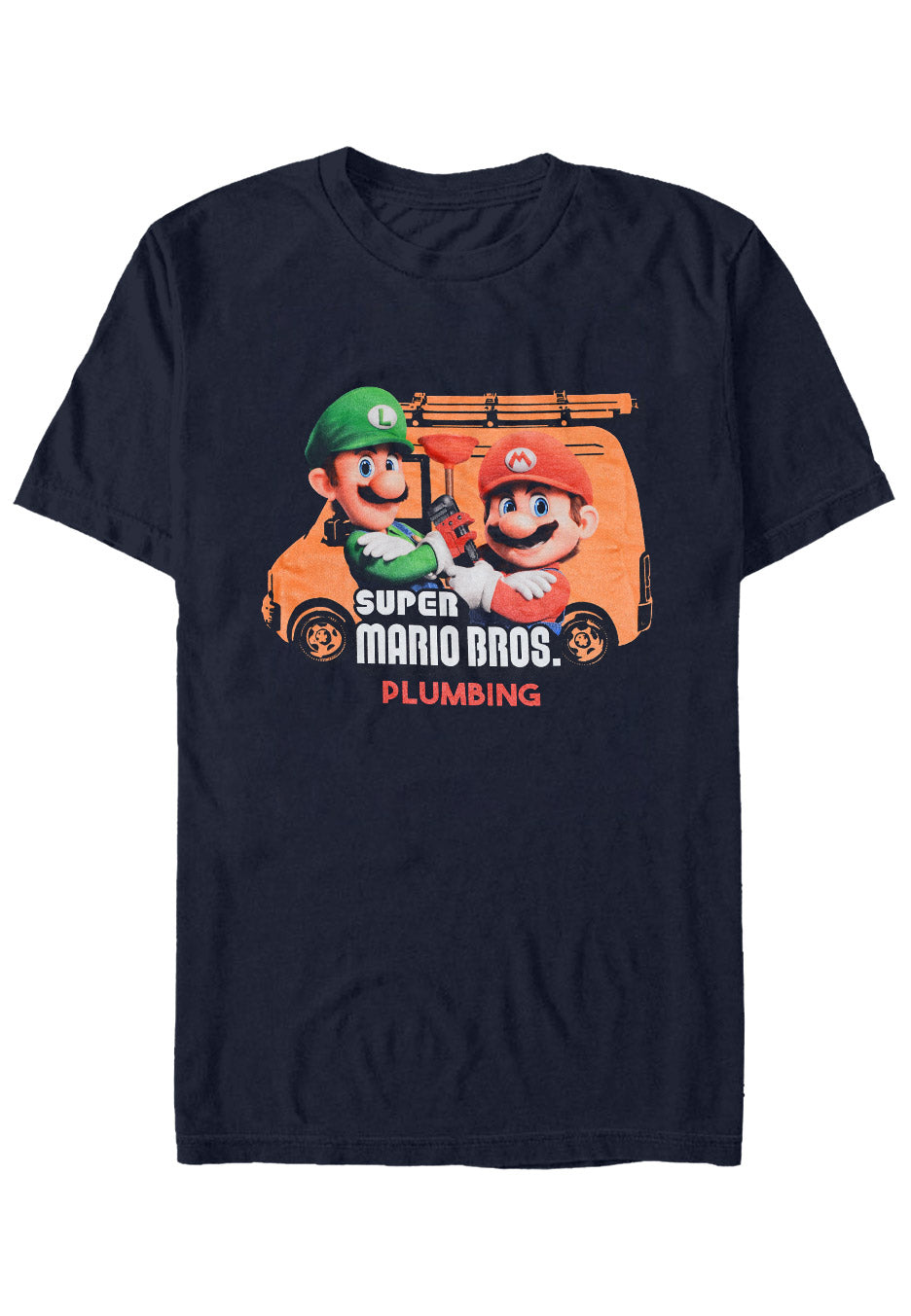 Super Mario - Plumbing Navy - T-Shirt | Neutral-Image