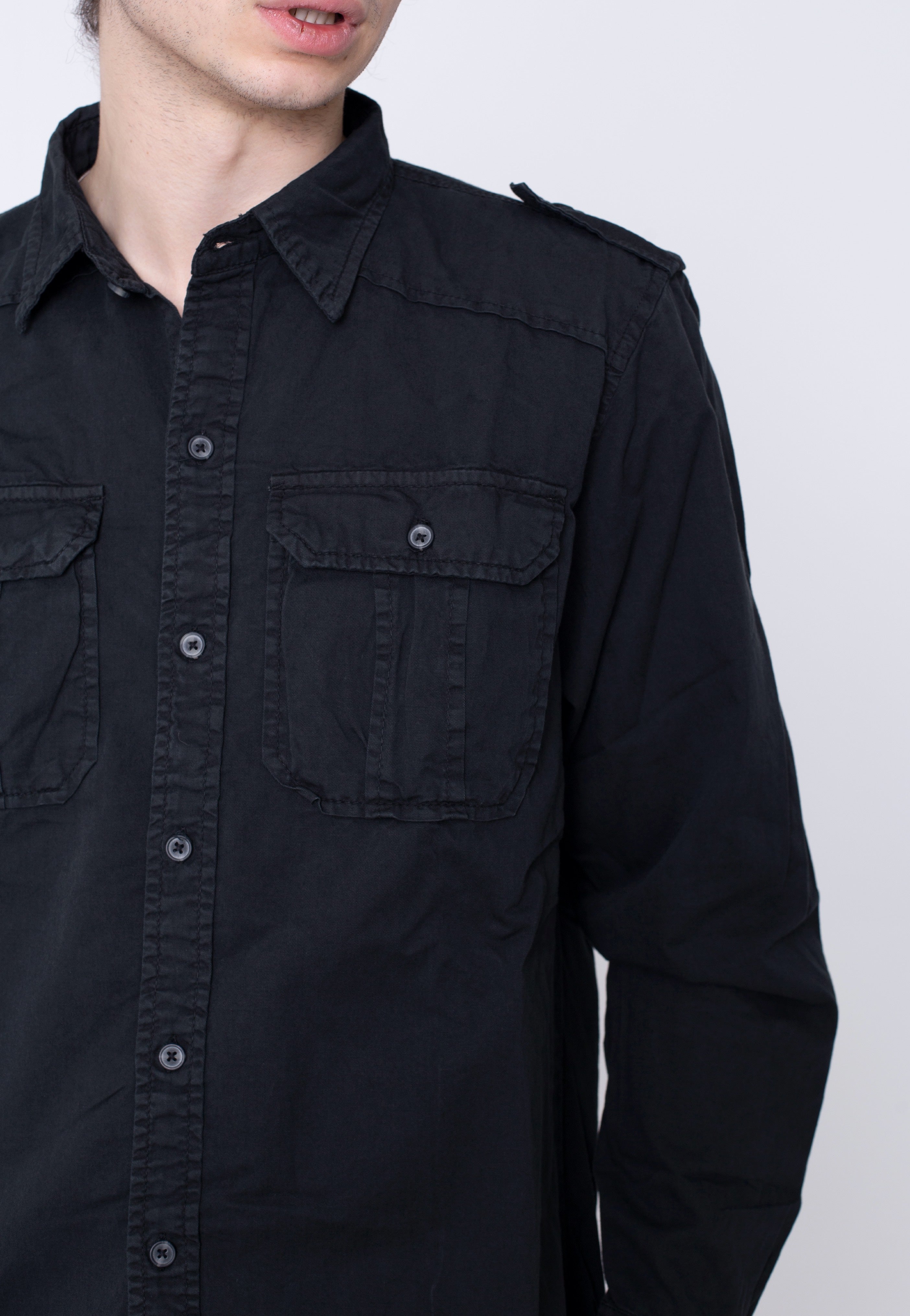 Surplus - M65 Basic Long Arm Black - Shirt | Men-Image