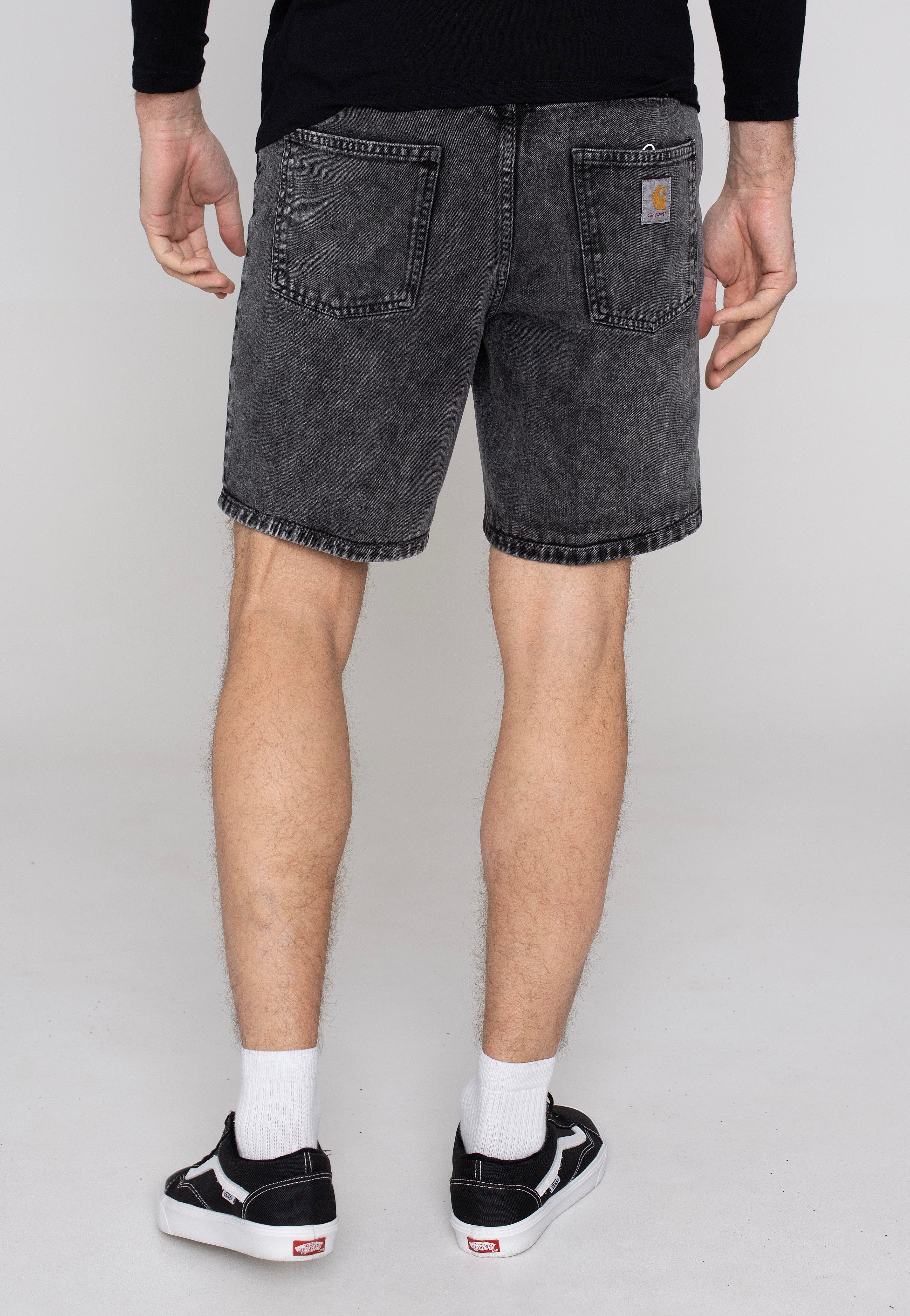 Carhartt WIP - Newel Worn Washed Black - Shorts | Men-Image