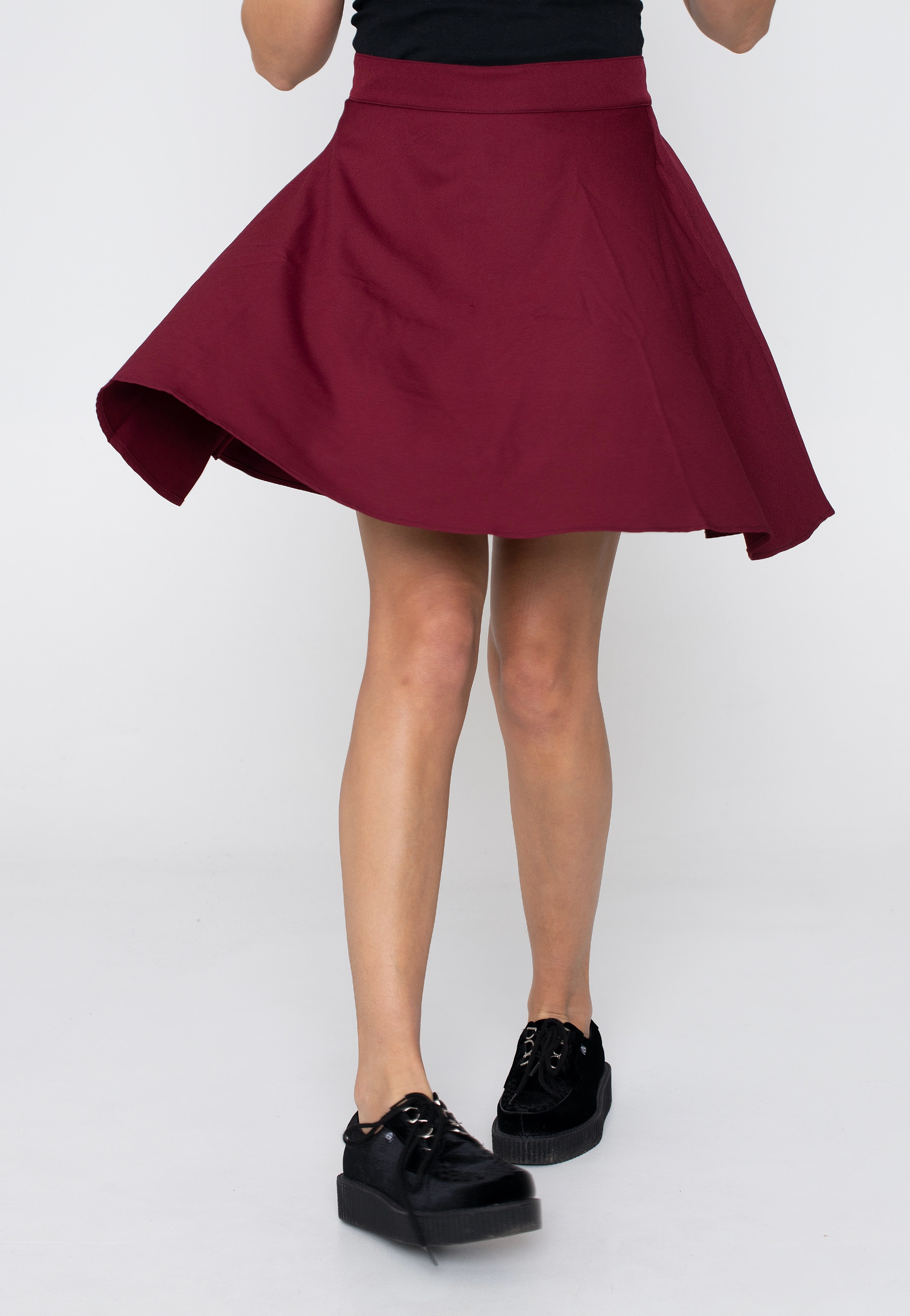 Retrolicious - Skater Burgundy - Skirt | Women-Image