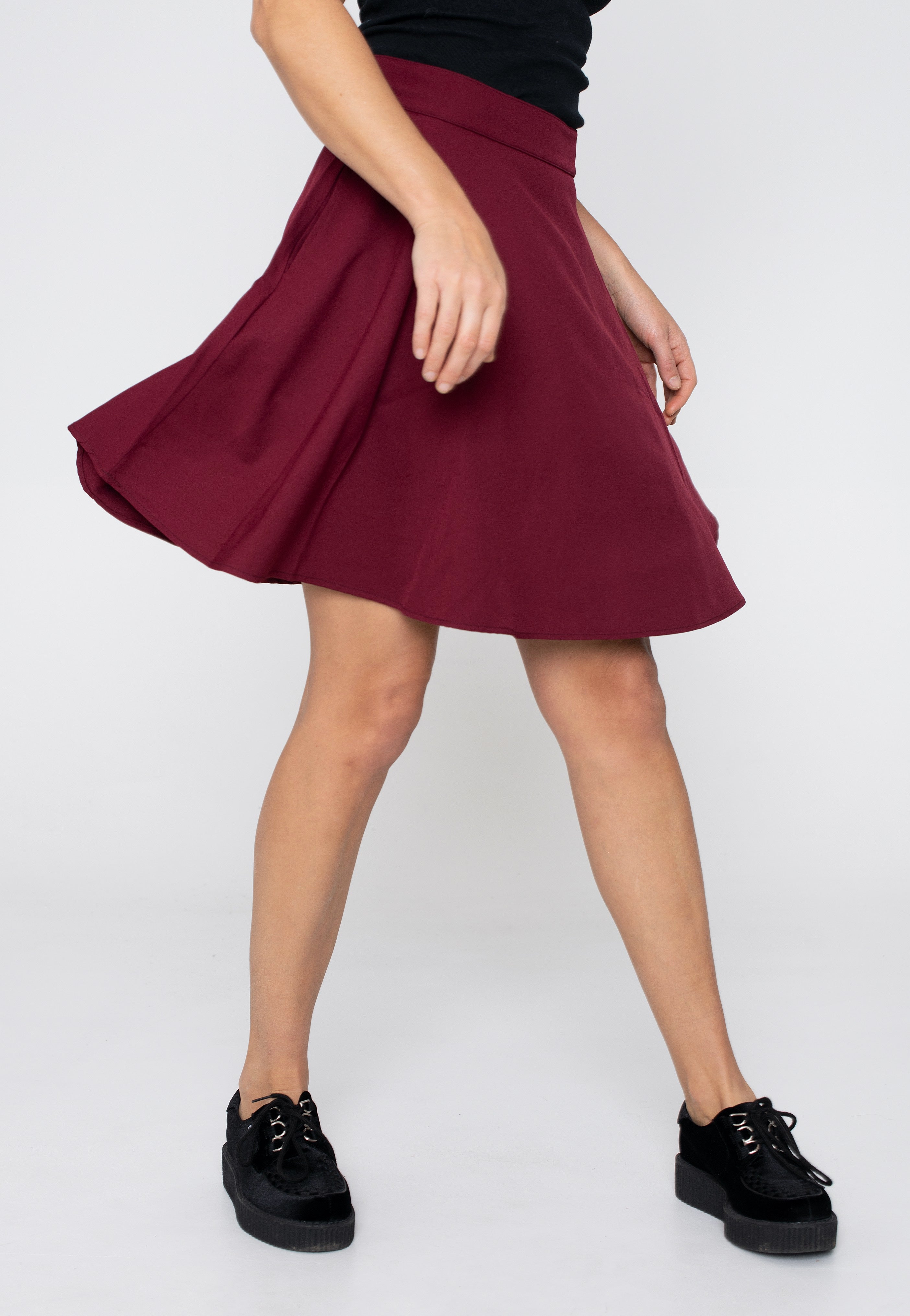 Retrolicious - Skater Burgundy - Skirt | Women-Image