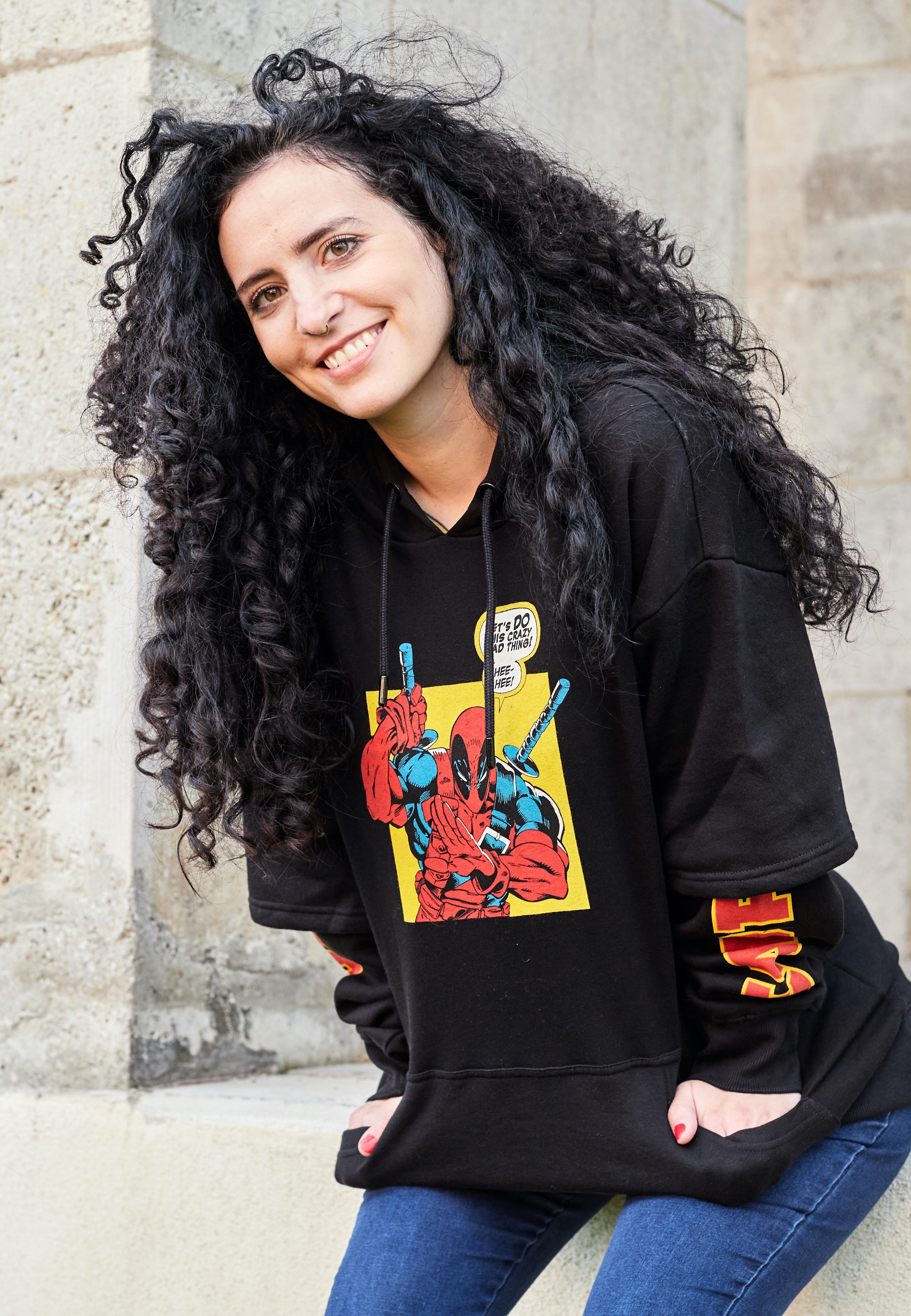 Deadpool - Crazy Bad Things - Hoodie | Women-Image