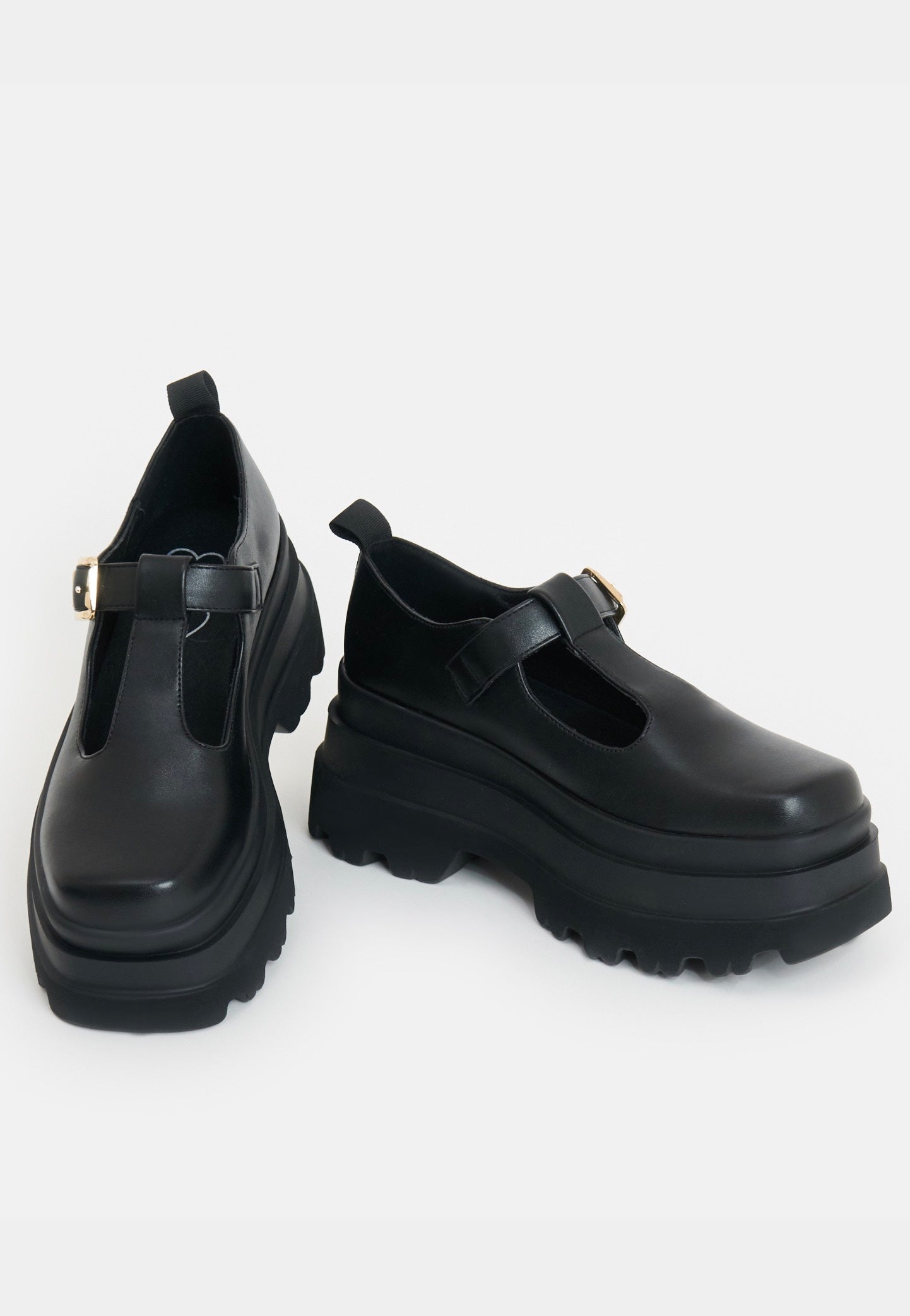 Koi Footwear - Silent Amity Trident Platform Mary Janes Black - Girl Shoes | Women-Image