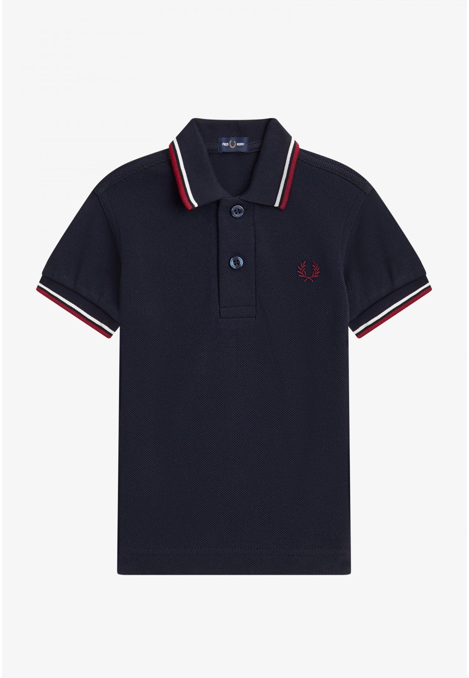 Fred Perry - My First Navy/Snow White/Burnt Red - Polo | Men-Image