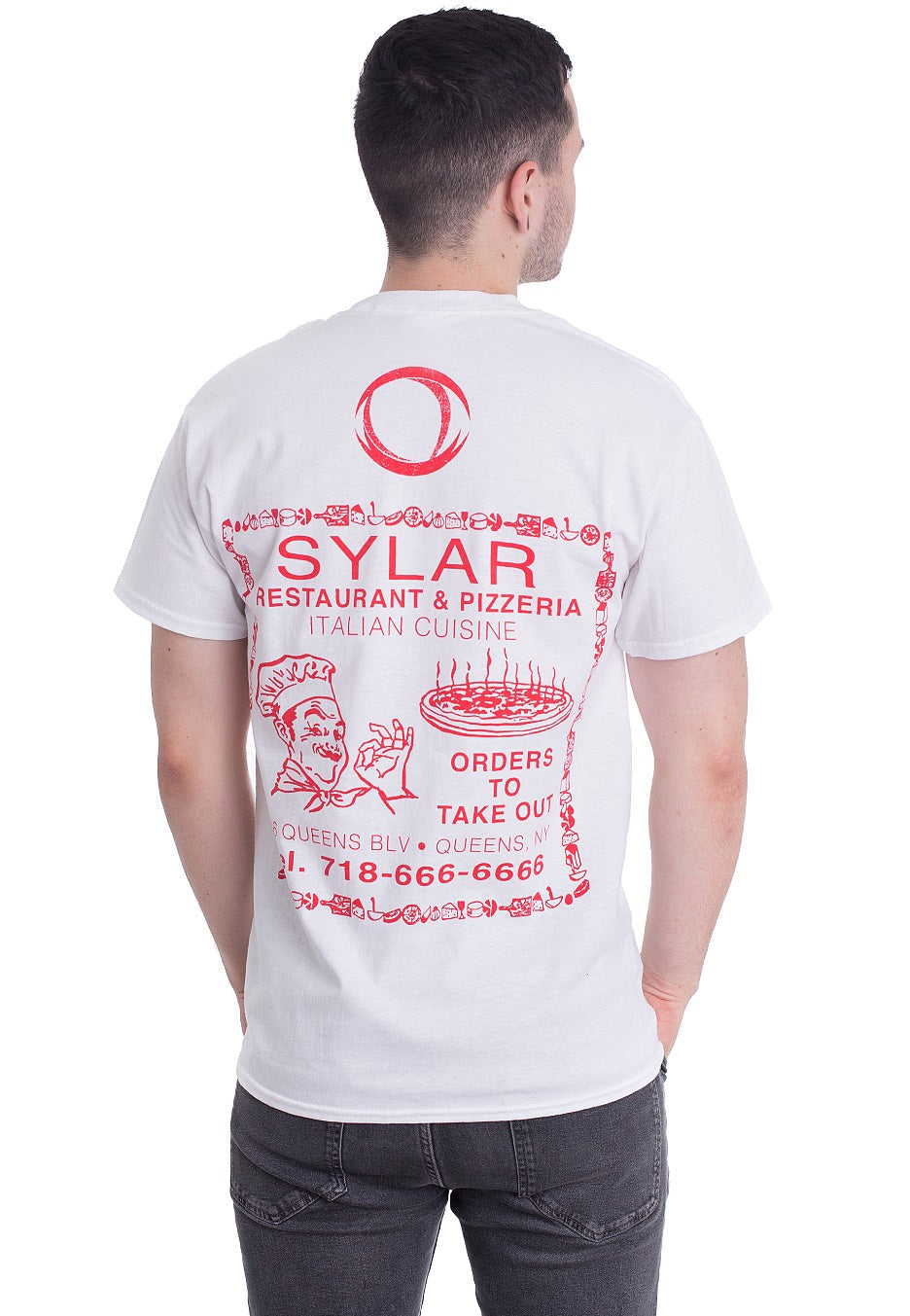 Sylar - Pizza White - T-Shirt | Men-Image